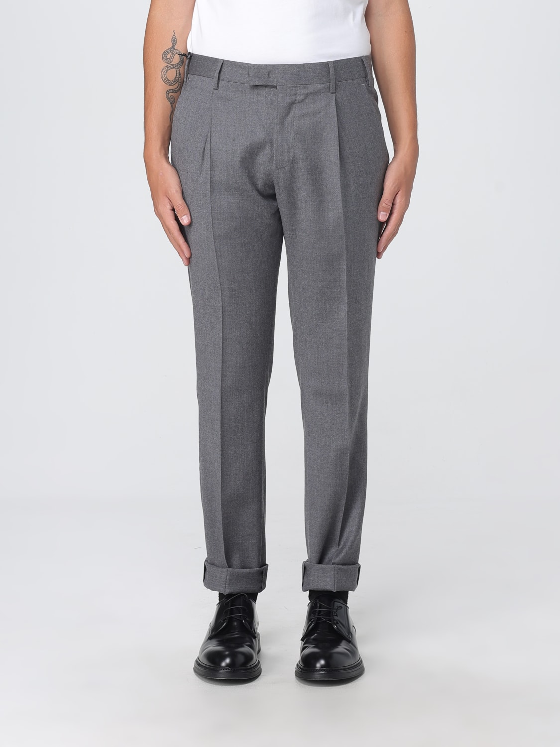 PT TORINO 裤子: 裤子 男士 Pt Torino, 灰色 - Img 1