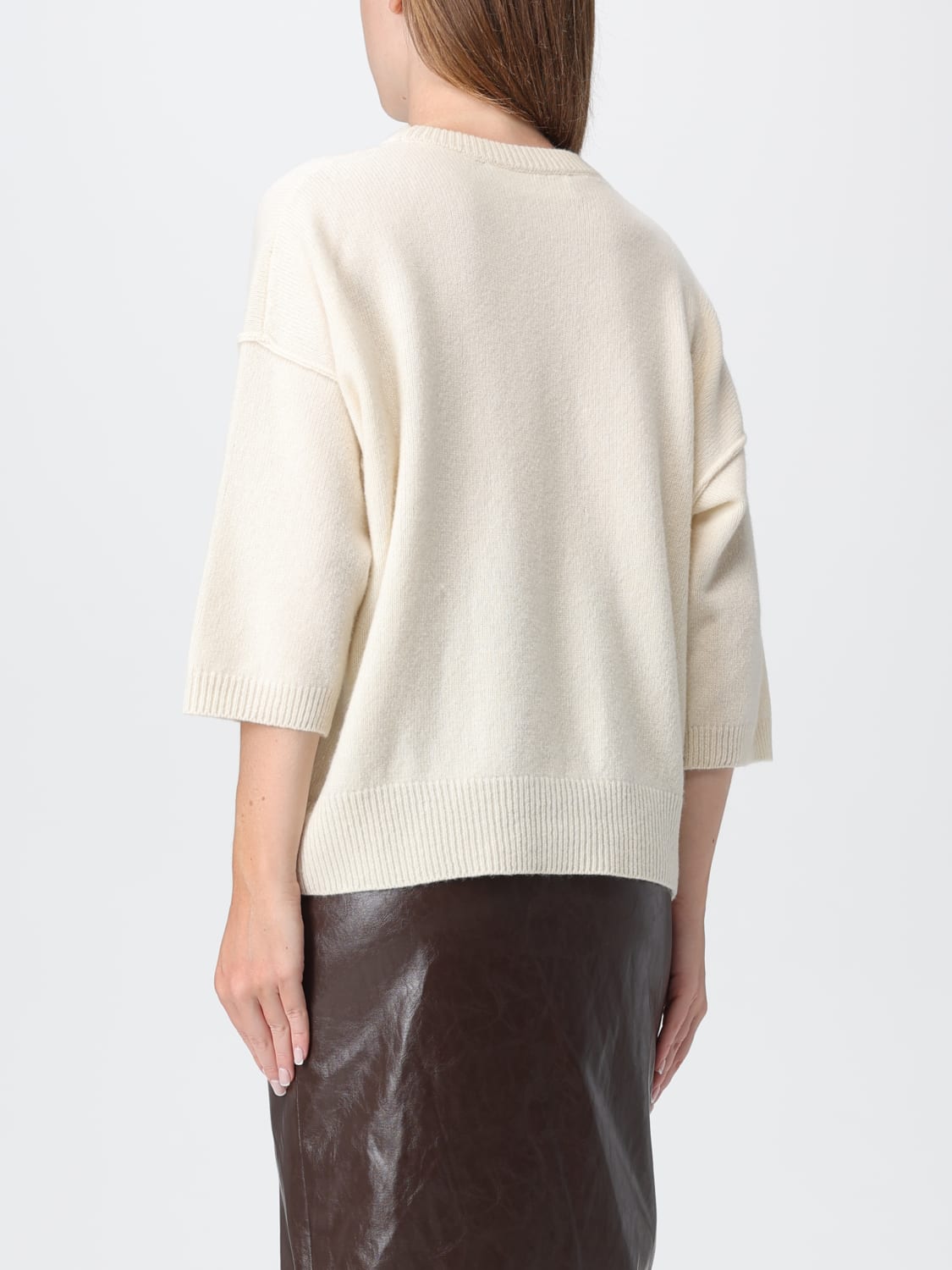 FEDERICA TOSI 毛衣: 卫衣 女士 Federica Tosi, 白色 - Img 3