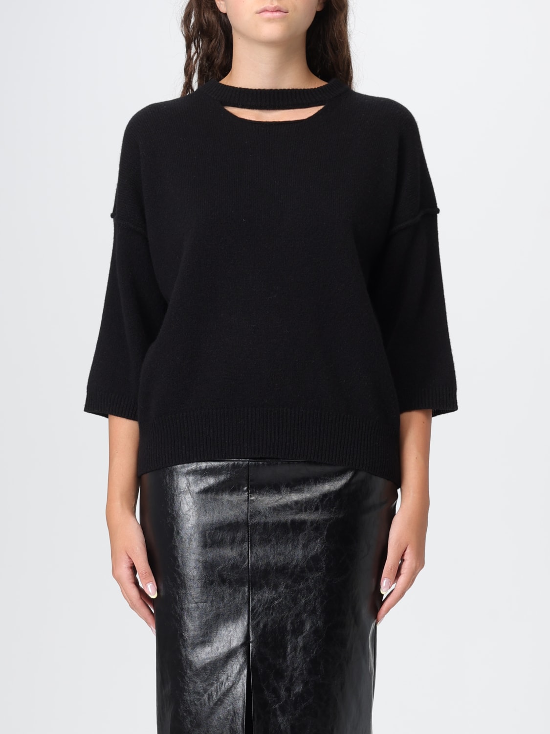 FEDERICA TOSI SWEATER: Sweatshirt woman Federica Tosi, Black - Img 1
