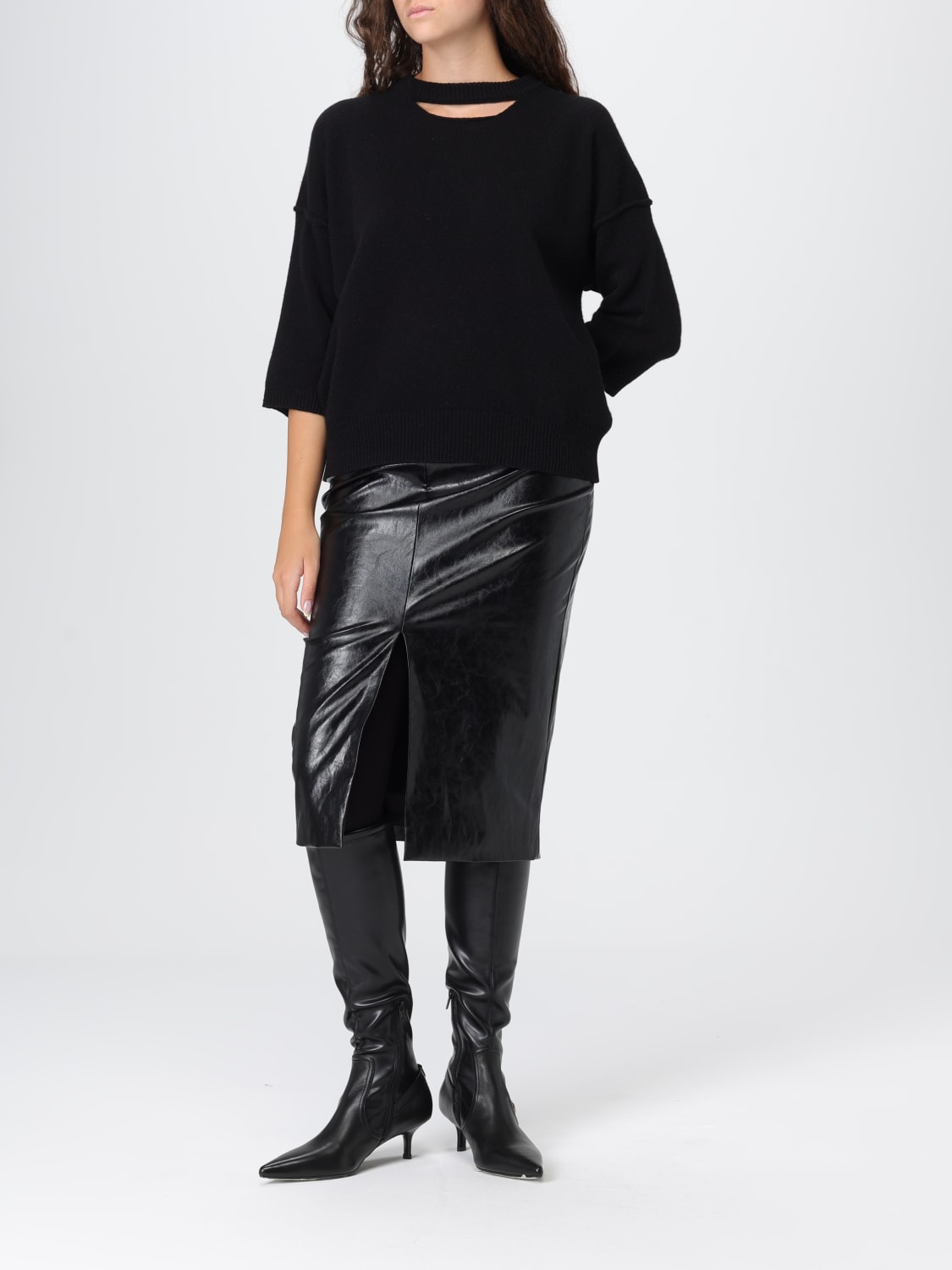 FEDERICA TOSI SWEATER: Sweatshirt woman Federica Tosi, Black - Img 2