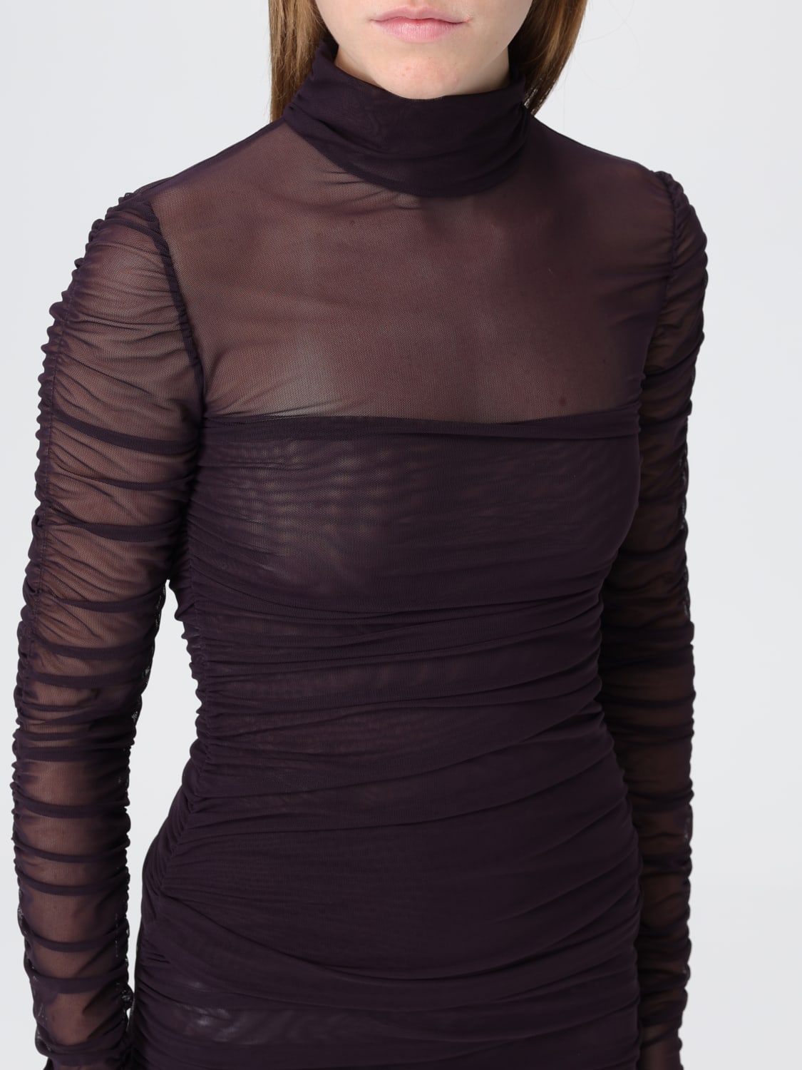 FEDERICA TOSI TOP: Sweatshirt woman Federica Tosi, Violet - Img 4