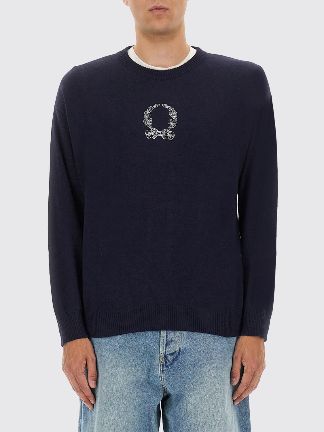 MOSCHINO COUTURE SWEATER: Sweater men Moschino Couture, Blue - Img 1