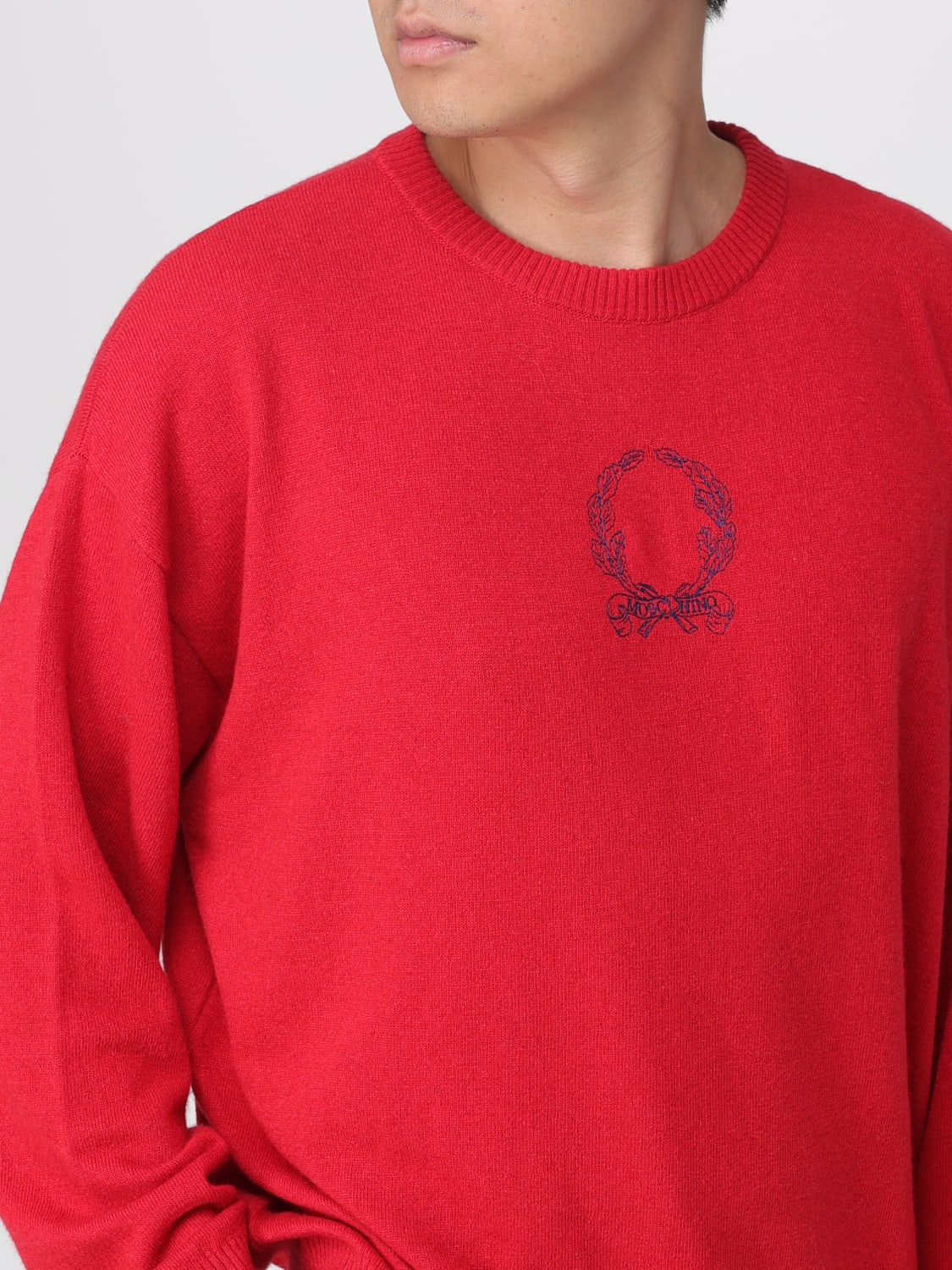 MOSCHINO COUTURE 毛衣: 毛衣 男士 Moschino Couture, 红色 - Img 5