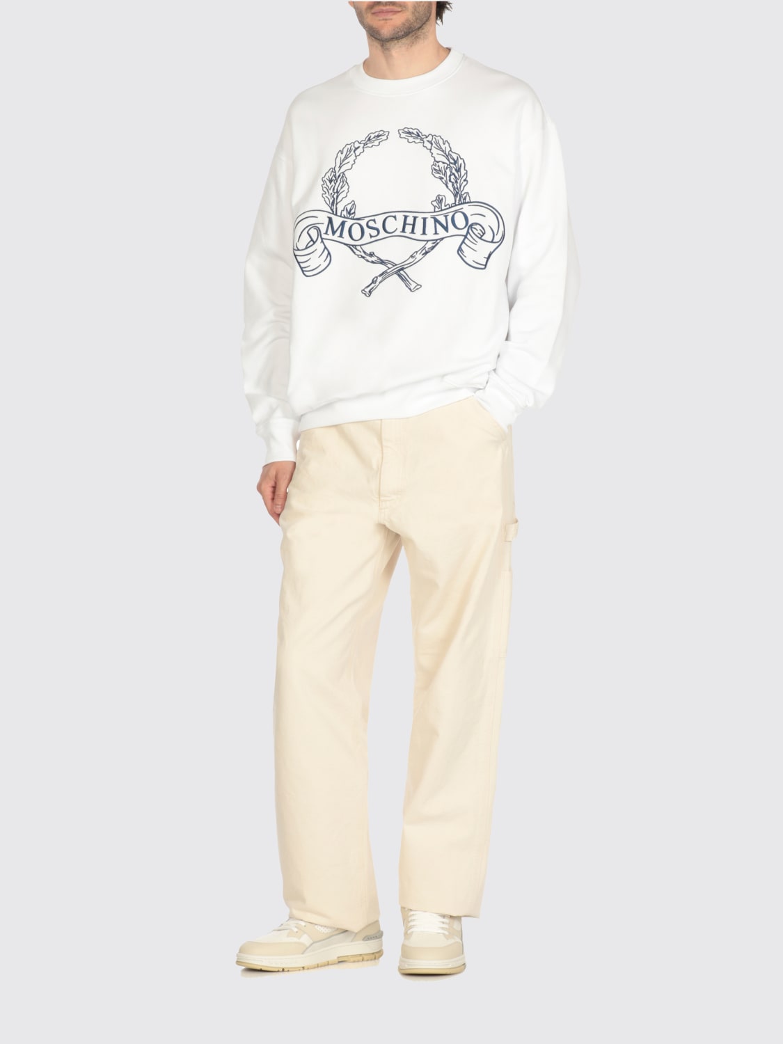 MOSCHINO COUTURE SWEATSHIRT: Sweatshirt men Moschino Couture, White - Img 4