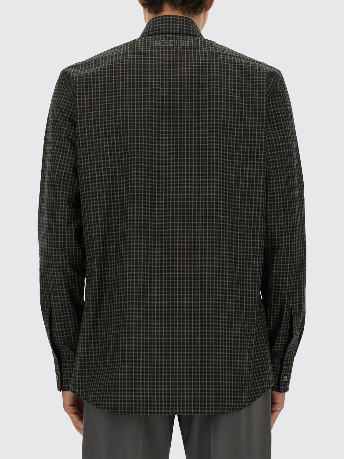 MOSCHINO COUTURE CAMICIA: Camicia Moschino Couture in cotone check , Grigio - Img 3