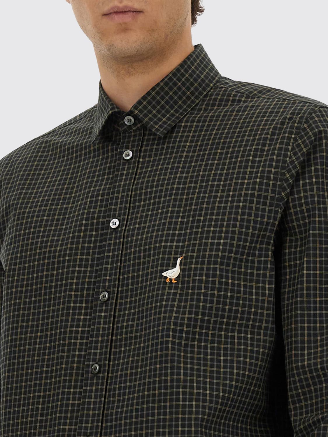 MOSCHINO COUTURE CAMICIA: Camicia Moschino Couture in cotone check , Grigio - Img 4