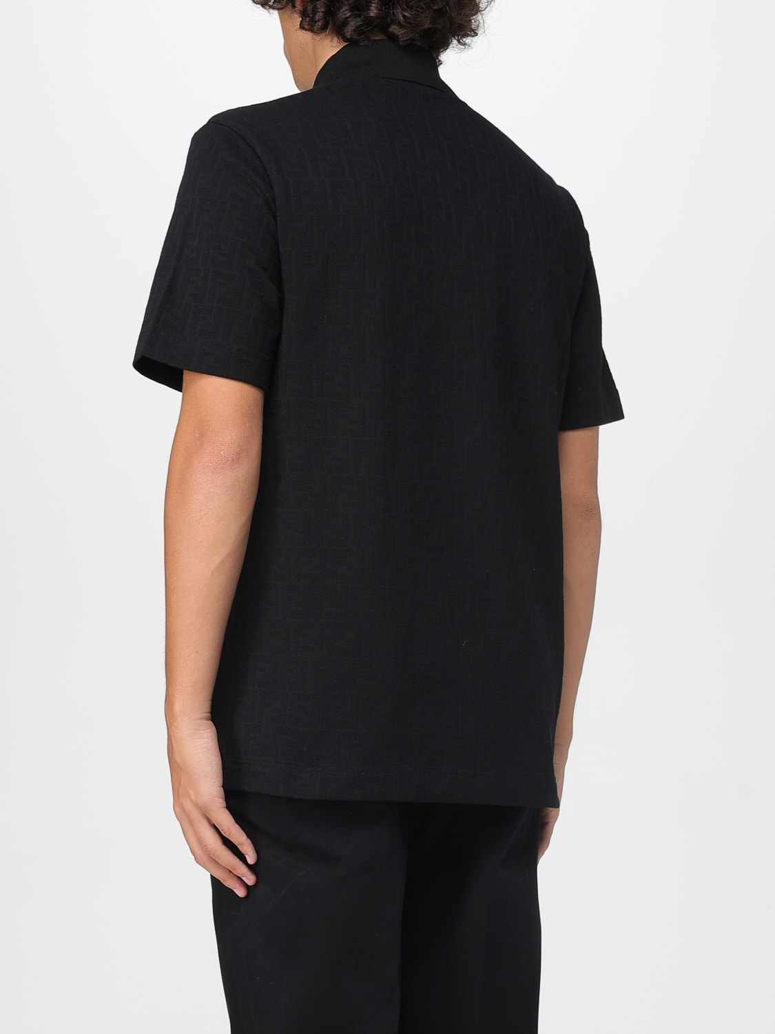 FENDI ポロシャツ: ポロシャツ メンズ Fendi, ブラック - Img 3