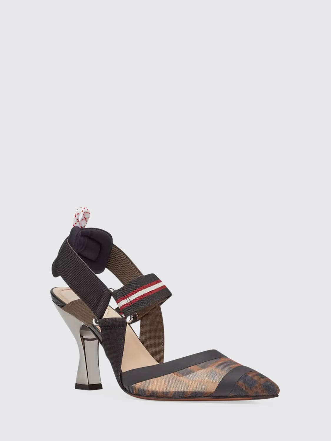 FENDI PUMP: High heel shoes woman Fendi, Tobacco - Img 2