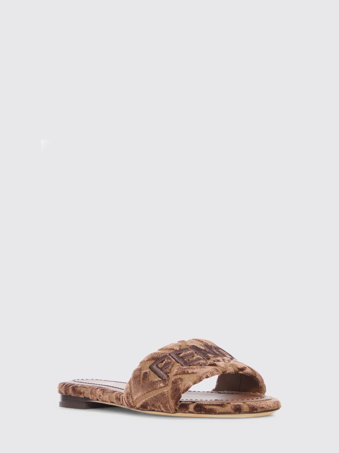 FENDI HEELED SANDAL: Sandals Fendi, Cocoa - Img 2