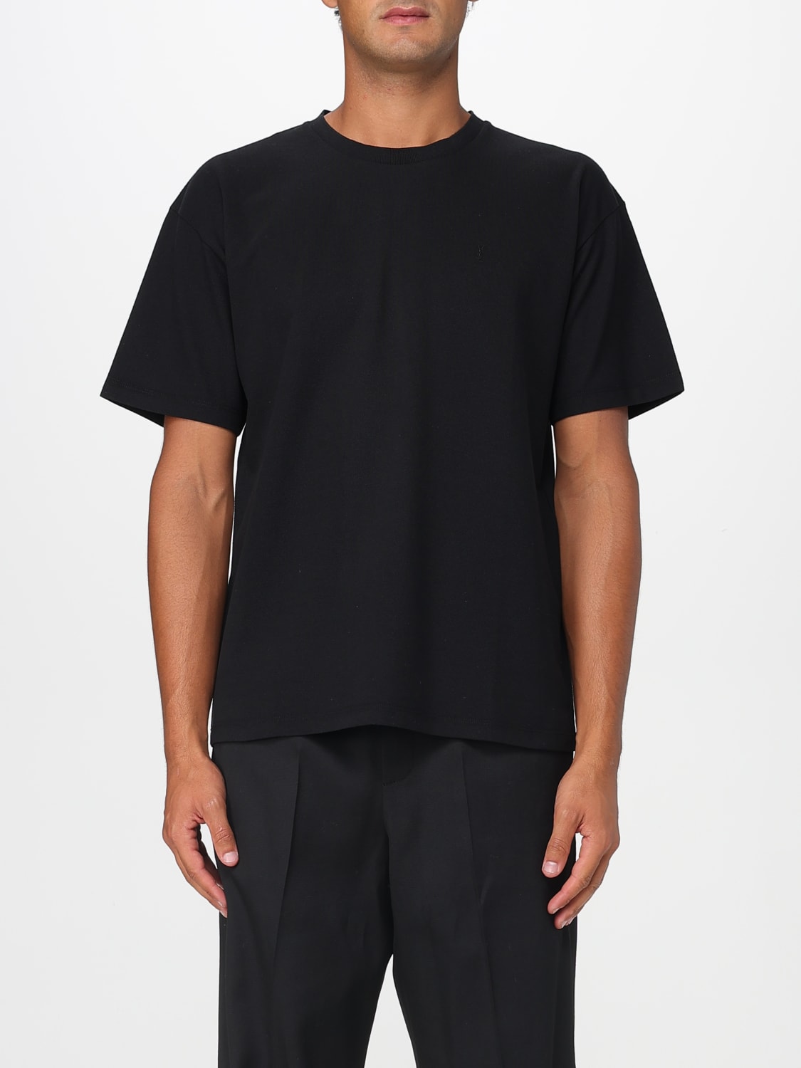 SAINT LAURENT T-SHIRT: T-shirt men Saint Laurent, Black - Img 1