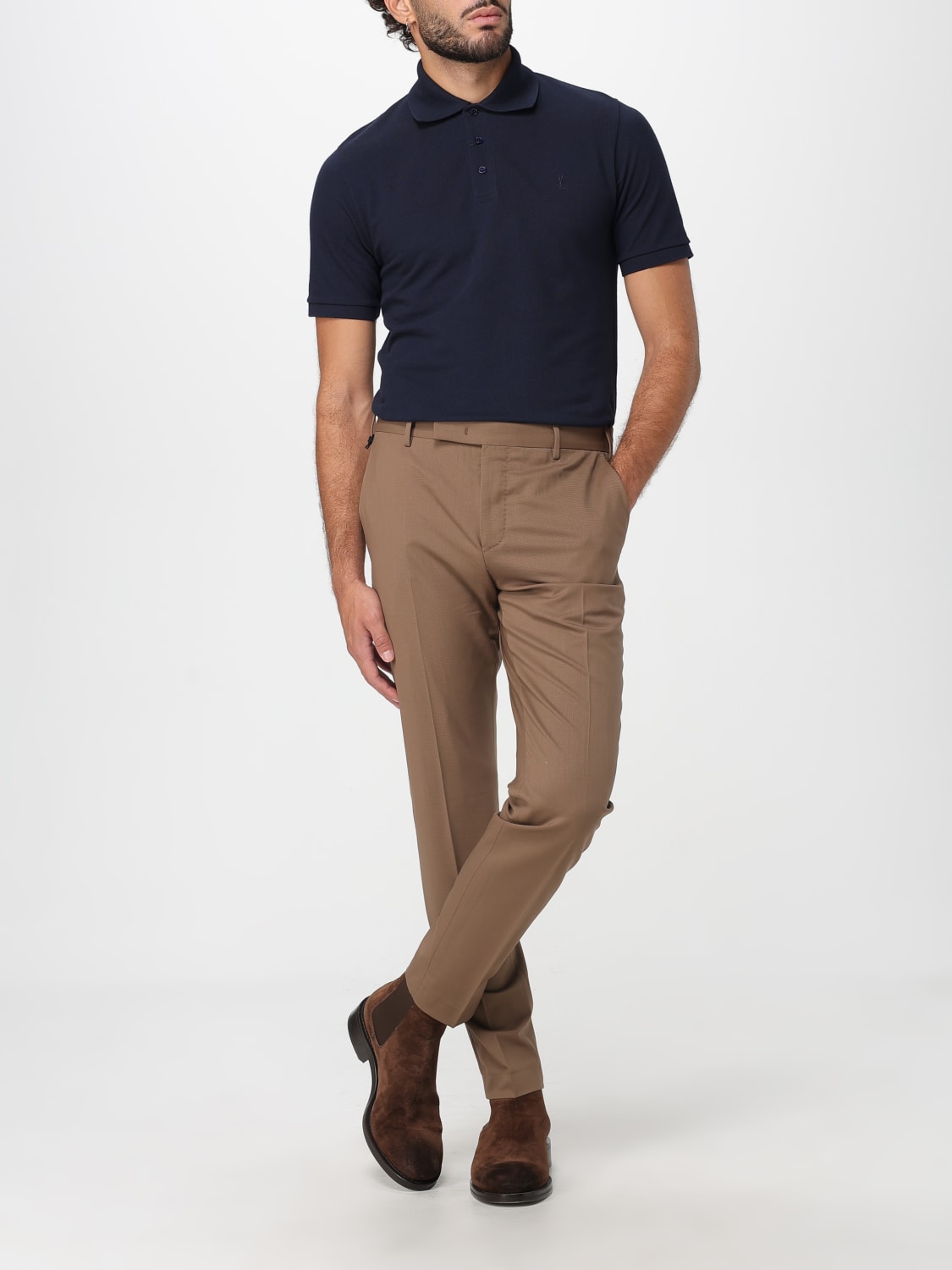 SAINT LAURENT POLO SHIRT: Polo shirt men Saint Laurent, Marine - Img 2