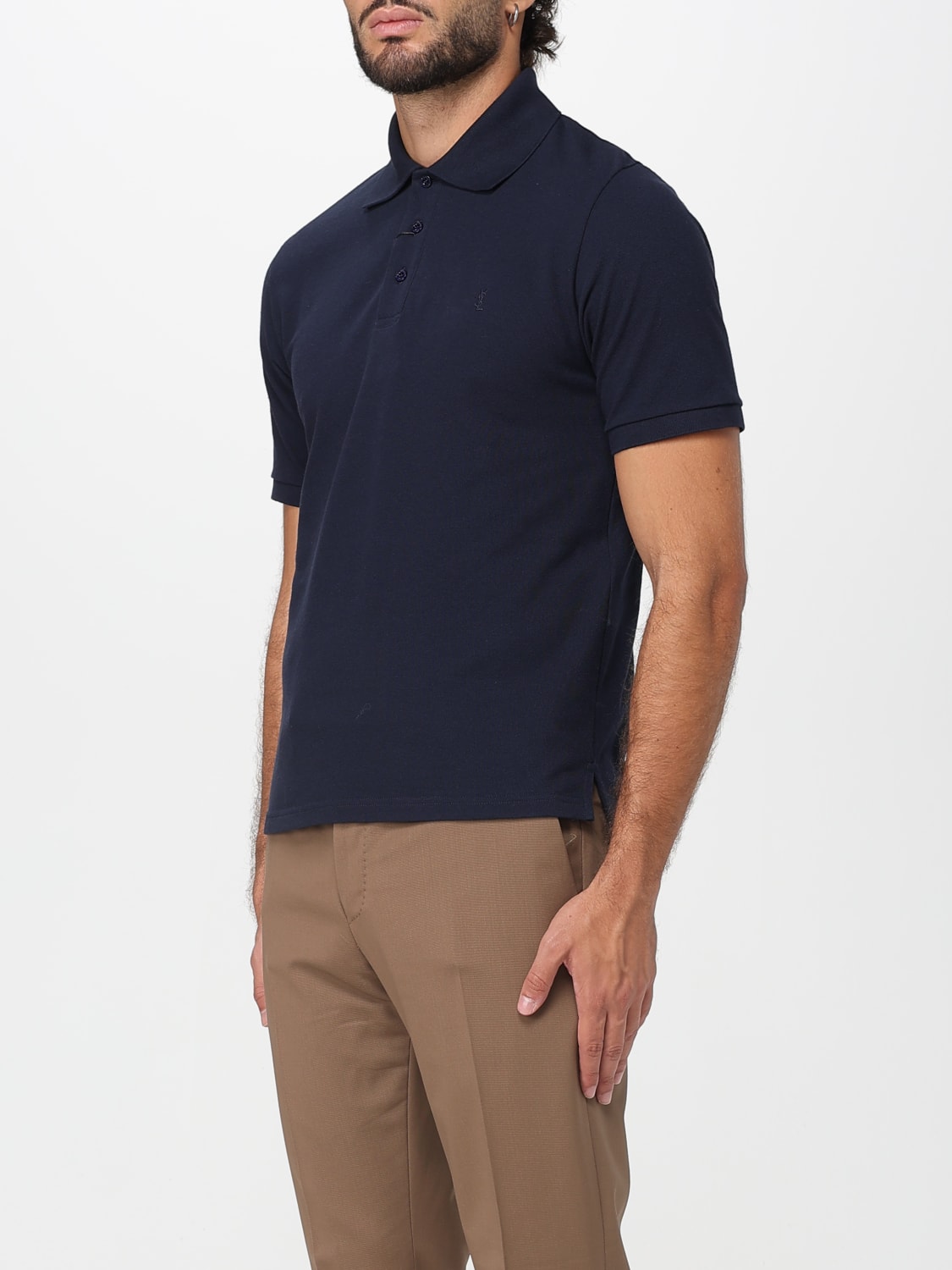 SAINT LAURENT POLO SHIRT: Polo shirt men Saint Laurent, Marine - Img 4