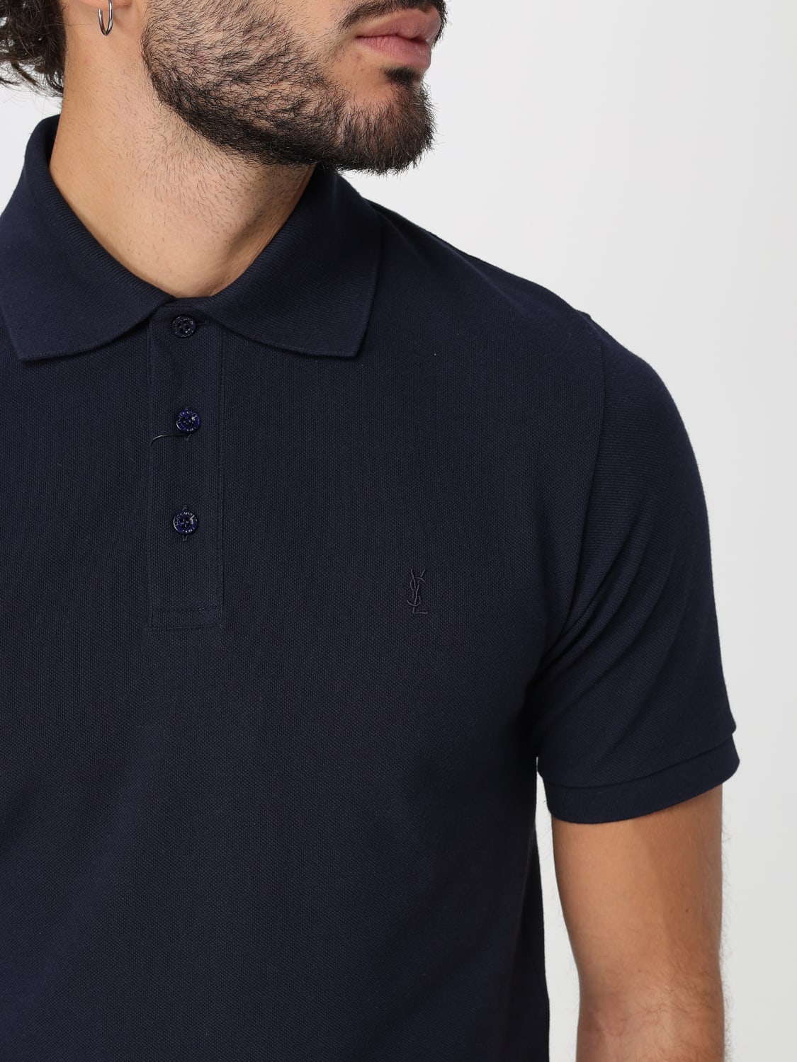 SAINT LAURENT POLO SHIRT: Polo shirt men Saint Laurent, Marine - Img 5
