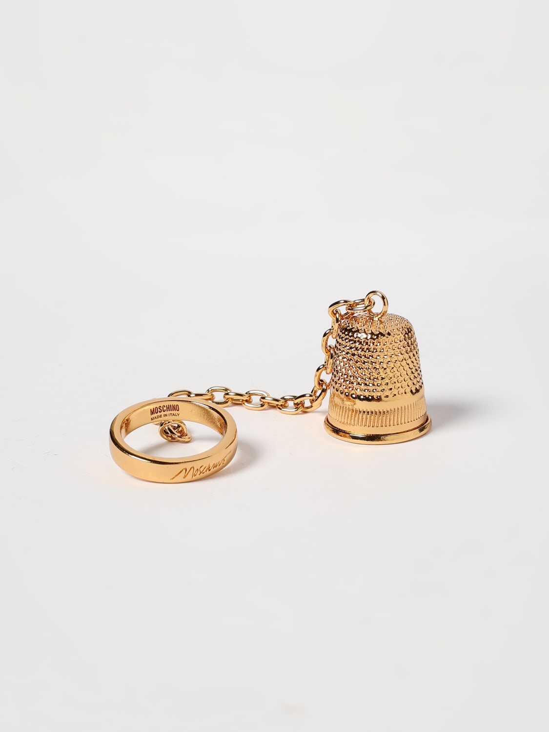 MOSCHINO COUTURE GIOIELLO: Anello Moschino Couture in ottone con charm, Oro - Img 3