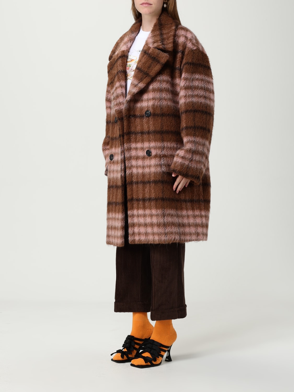 MOSCHINO COUTURE COAT: Coat woman Moschino Couture, Multicolor - Img 4