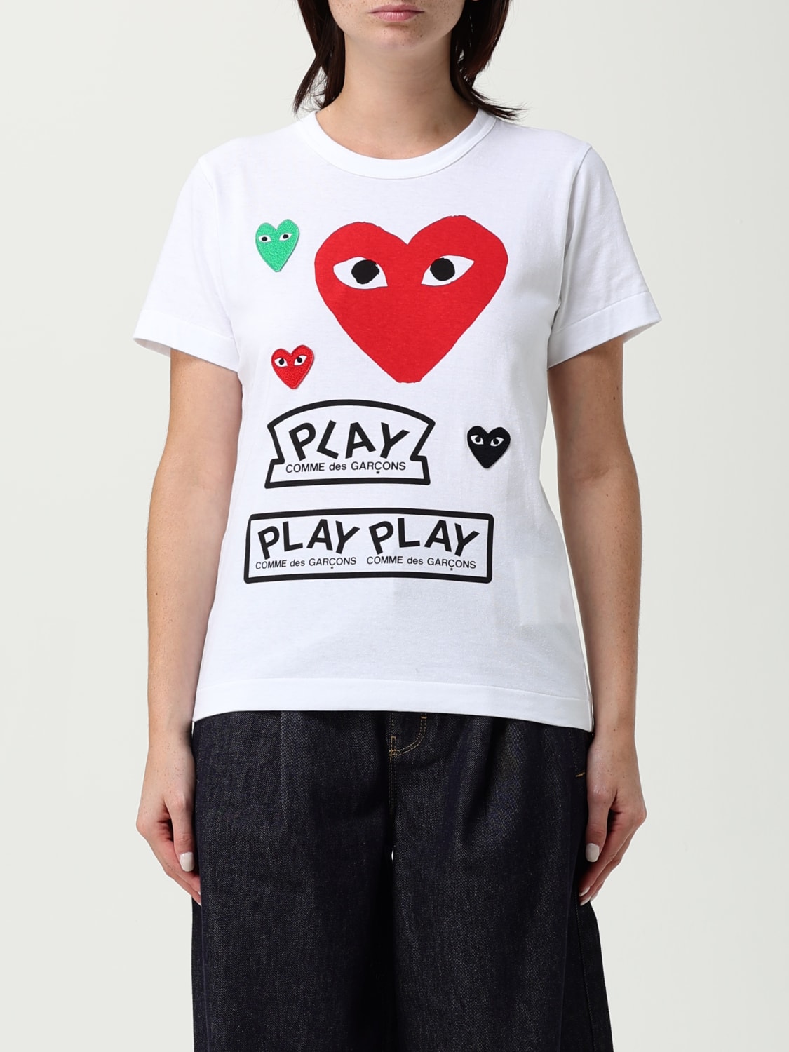 COMME DES GARÇONS PLAY T-SHIRT: T-shirt damen Comme Des Garçons Play, Weiß - Img 1