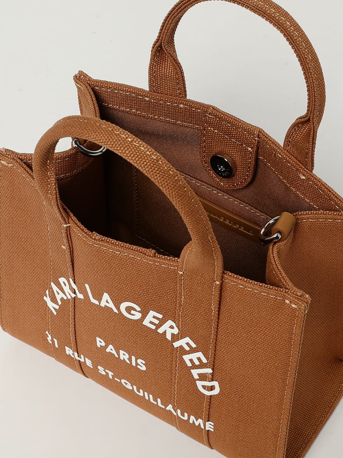 KARL LAGERFELD MINI BAG: Tote bags woman Karl Lagerfeld, Coffee - Img 3