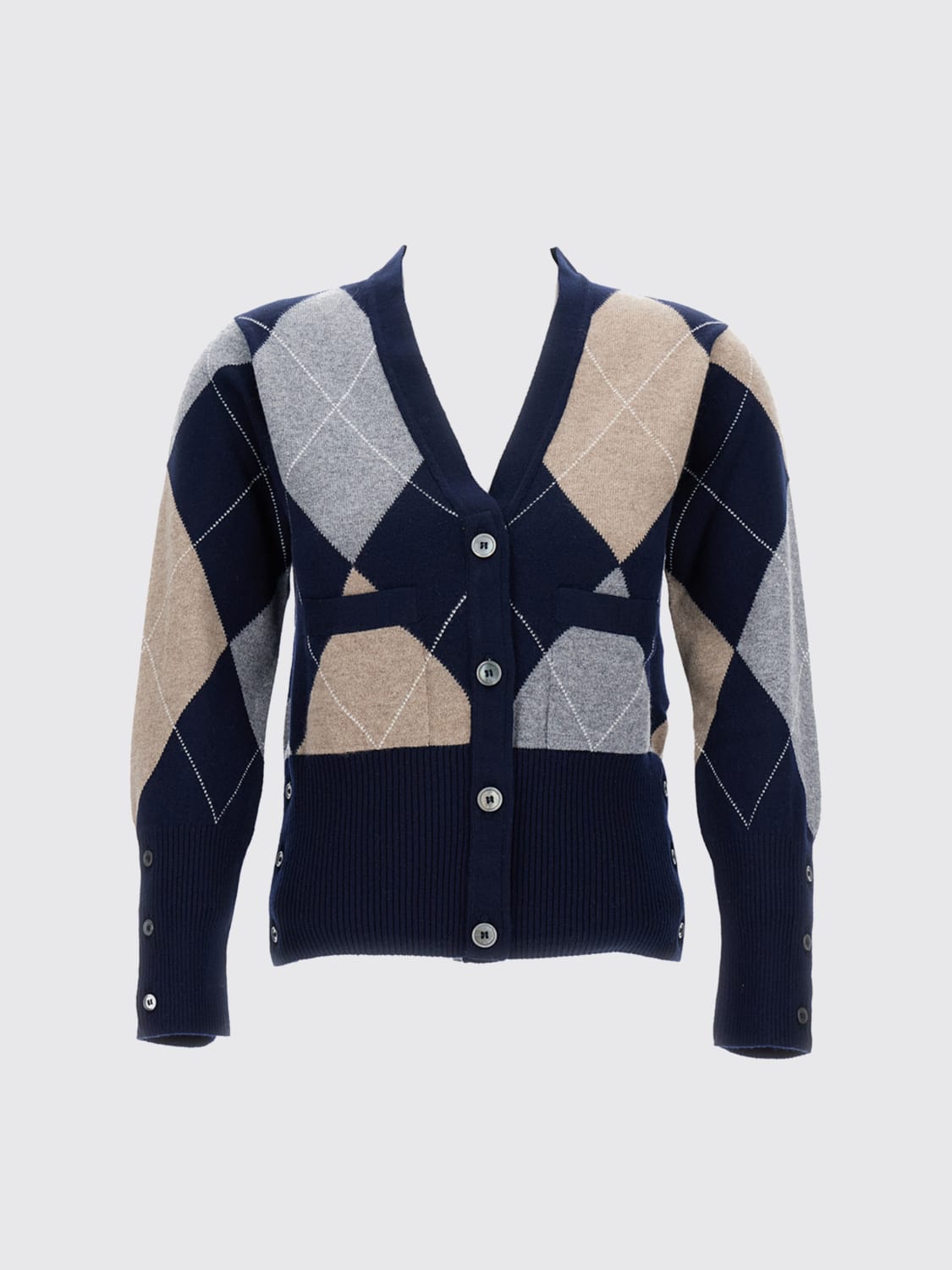 THOM BROWNE PULL: Pull femme Thom Browne, Bleu - Img 2