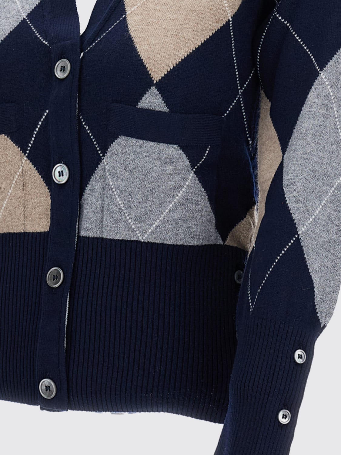 THOM BROWNE PULL: Pull femme Thom Browne, Bleu - Img 4