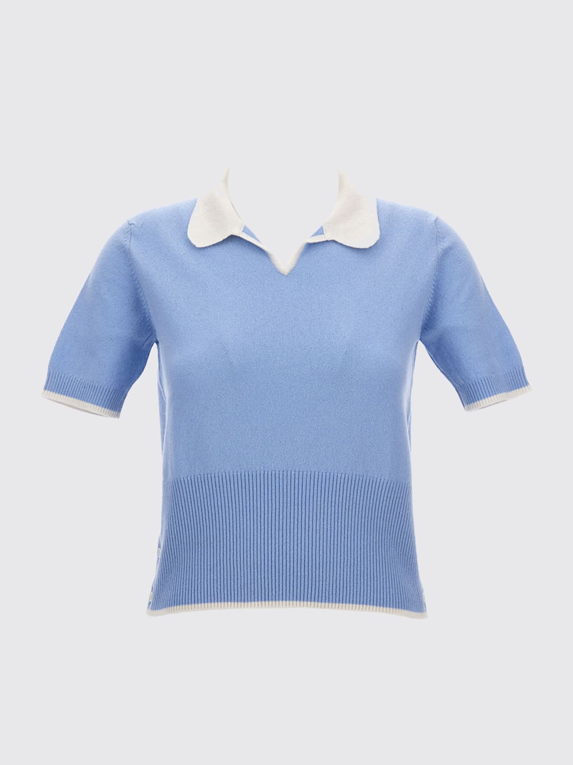 THOM BROWNE POLO SHIRT: Sweater woman Thom Browne, Gnawed Blue - Img 2