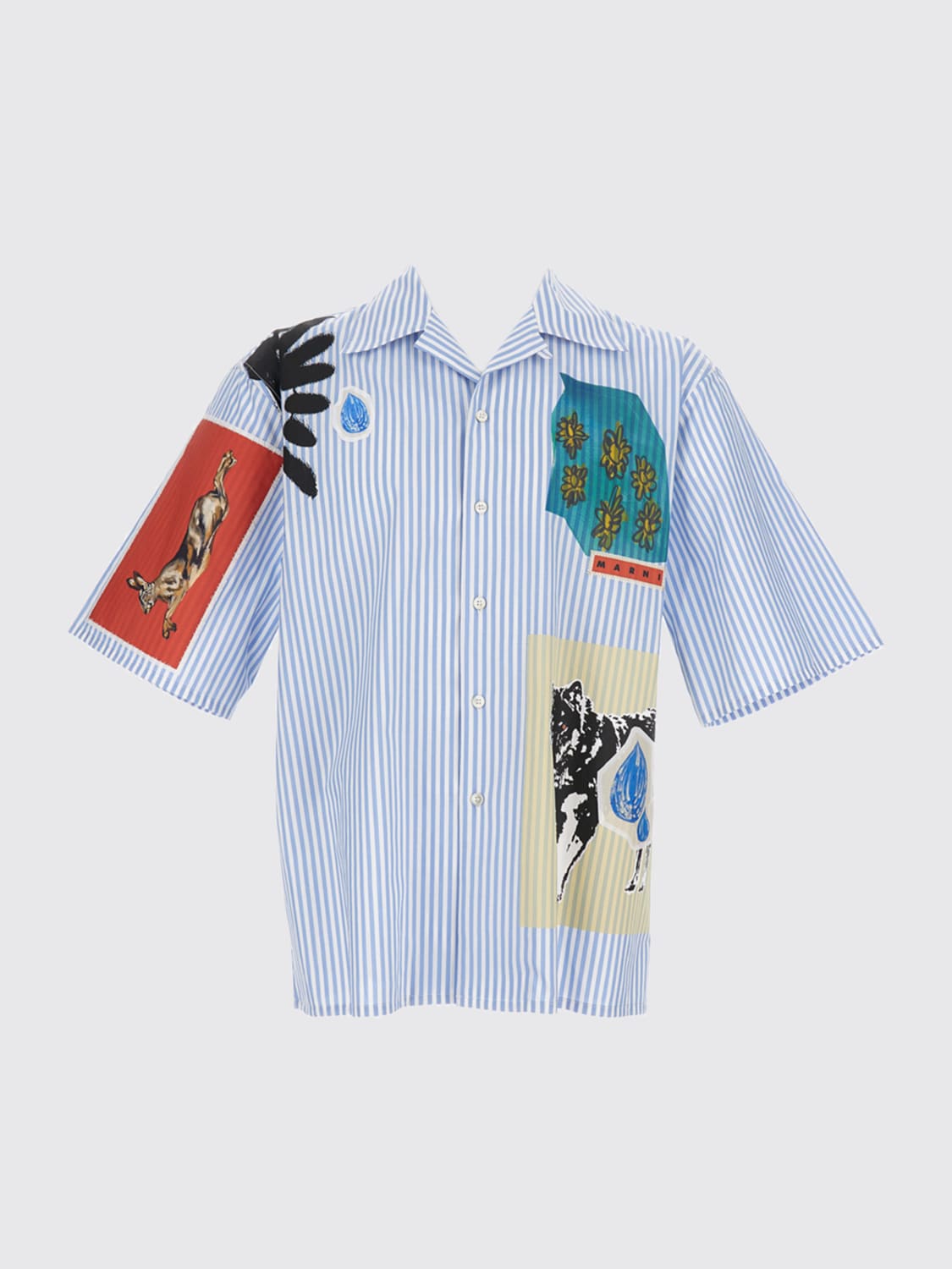 MARNI CAMISA: Jersey hombre Marni, Azul Claro - Img 2