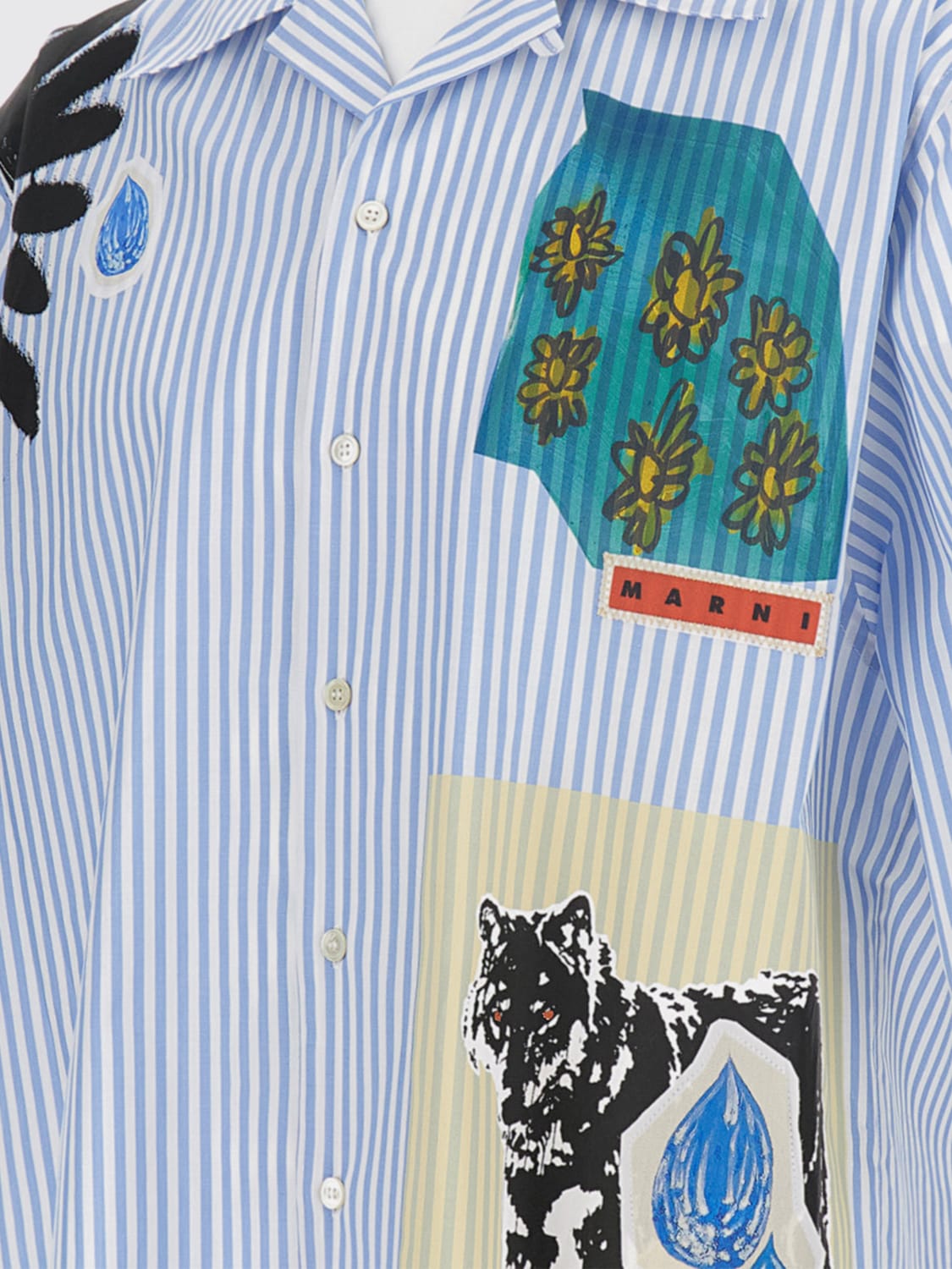 MARNI CAMISA: Jersey hombre Marni, Azul Claro - Img 4