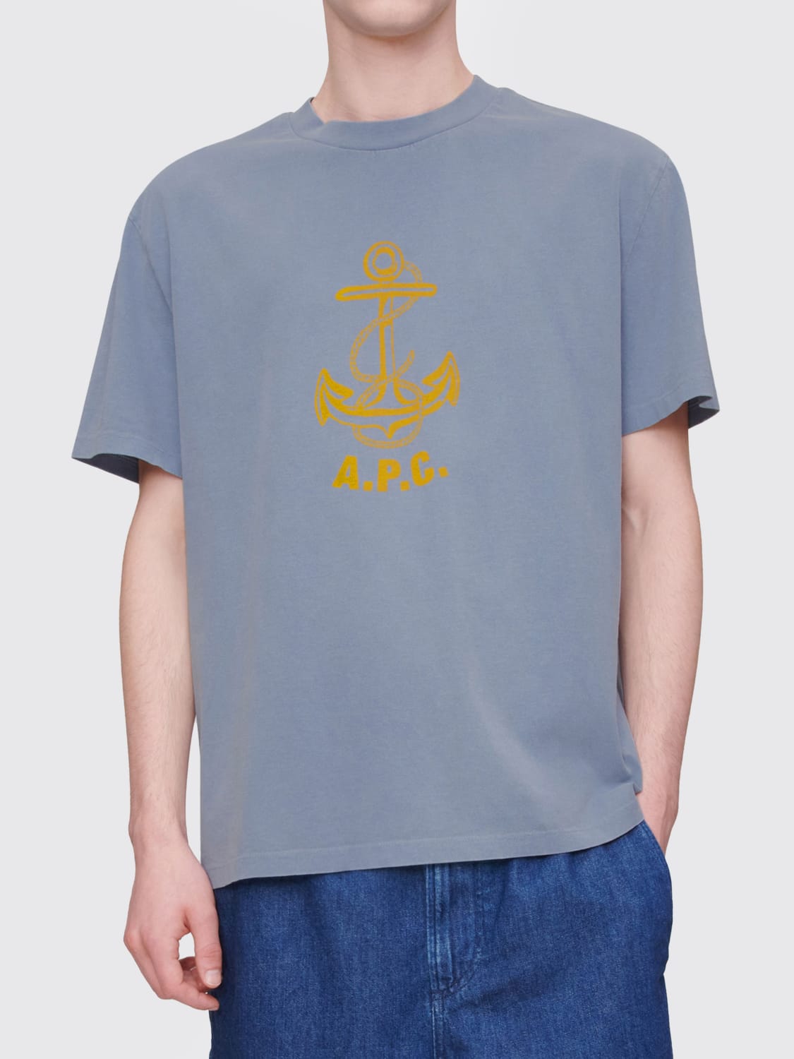 A.P.C. T-SHIRT: T-shirt men A.P.C., Gnawed Blue - Img 1