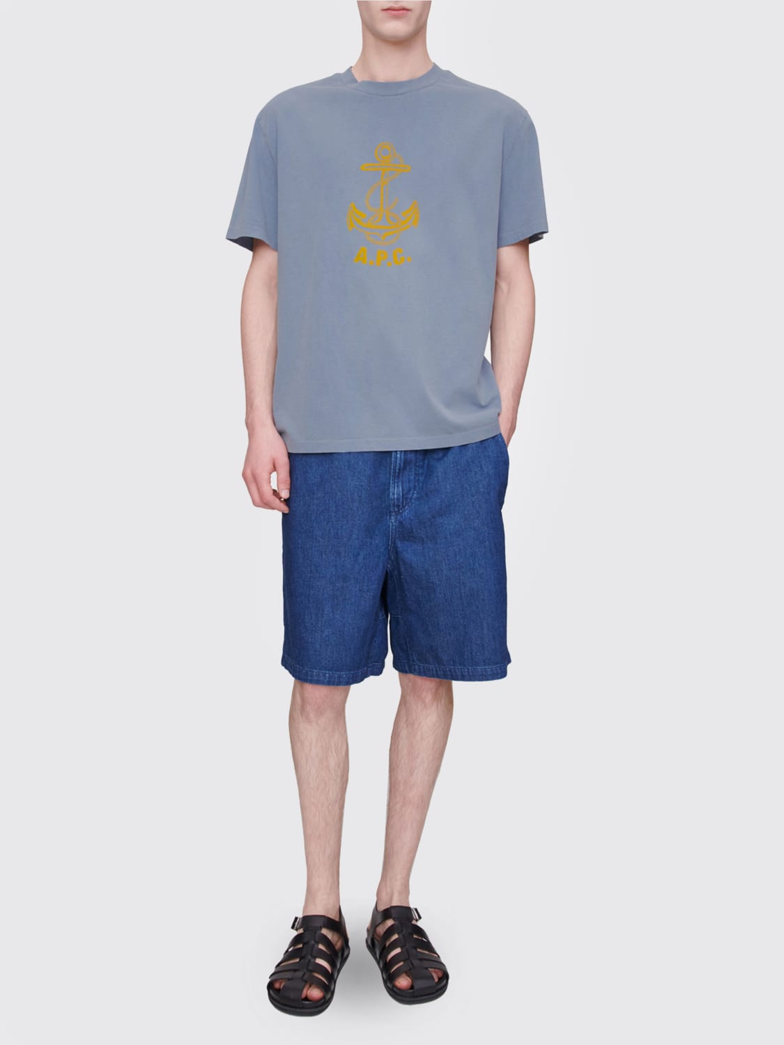 A.P.C. T-SHIRT: T-shirt men A.P.C., Gnawed Blue - Img 2