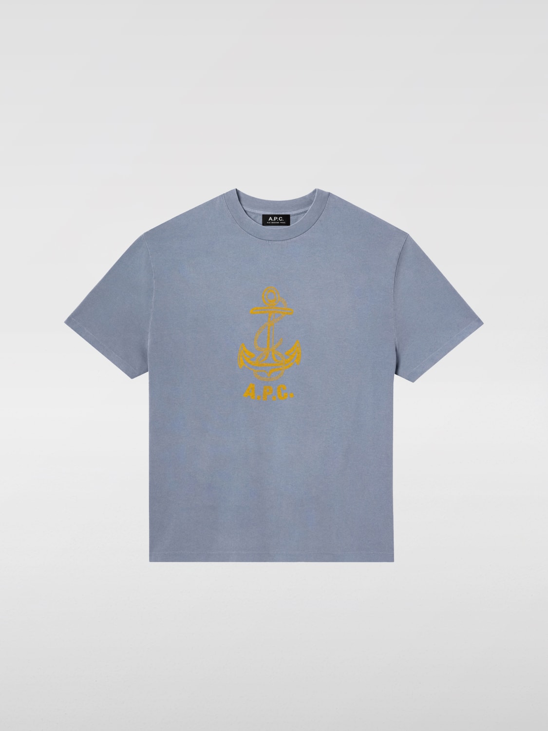 A.P.C. T-SHIRT: T-shirt men A.P.C., Gnawed Blue - Img 4