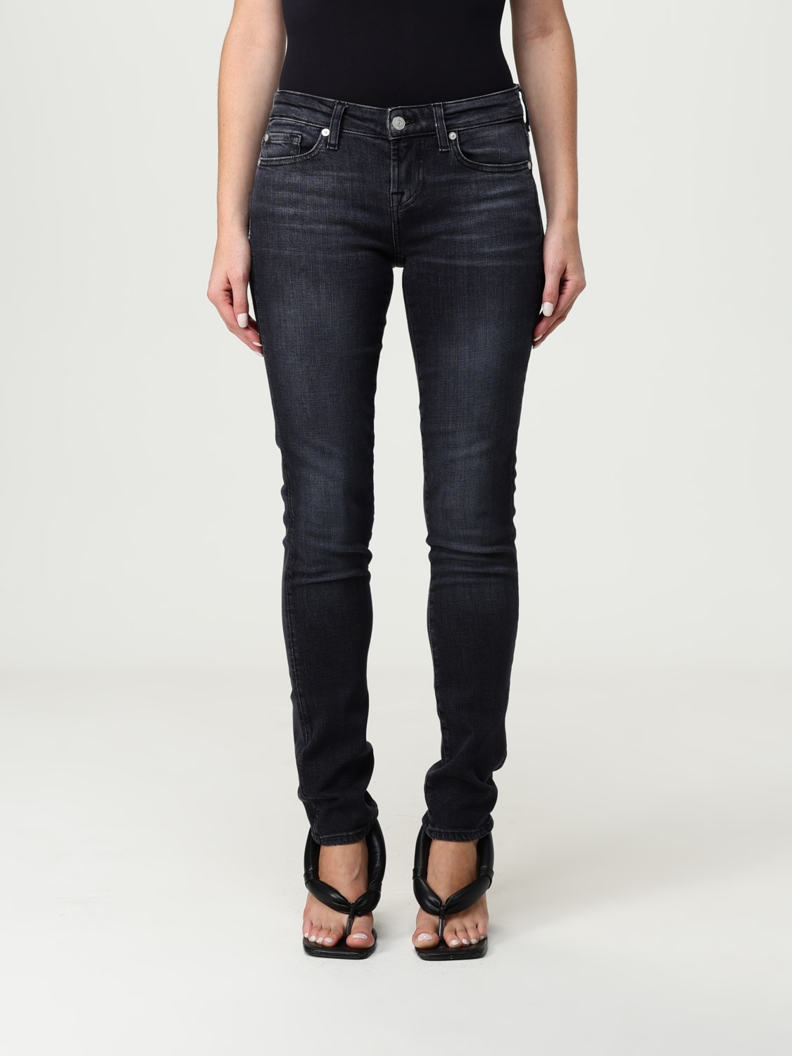7 FOR ALL MANKIND VAQUEROS: Vaquero mujer 7 For All Mankind, Negro - Img 1