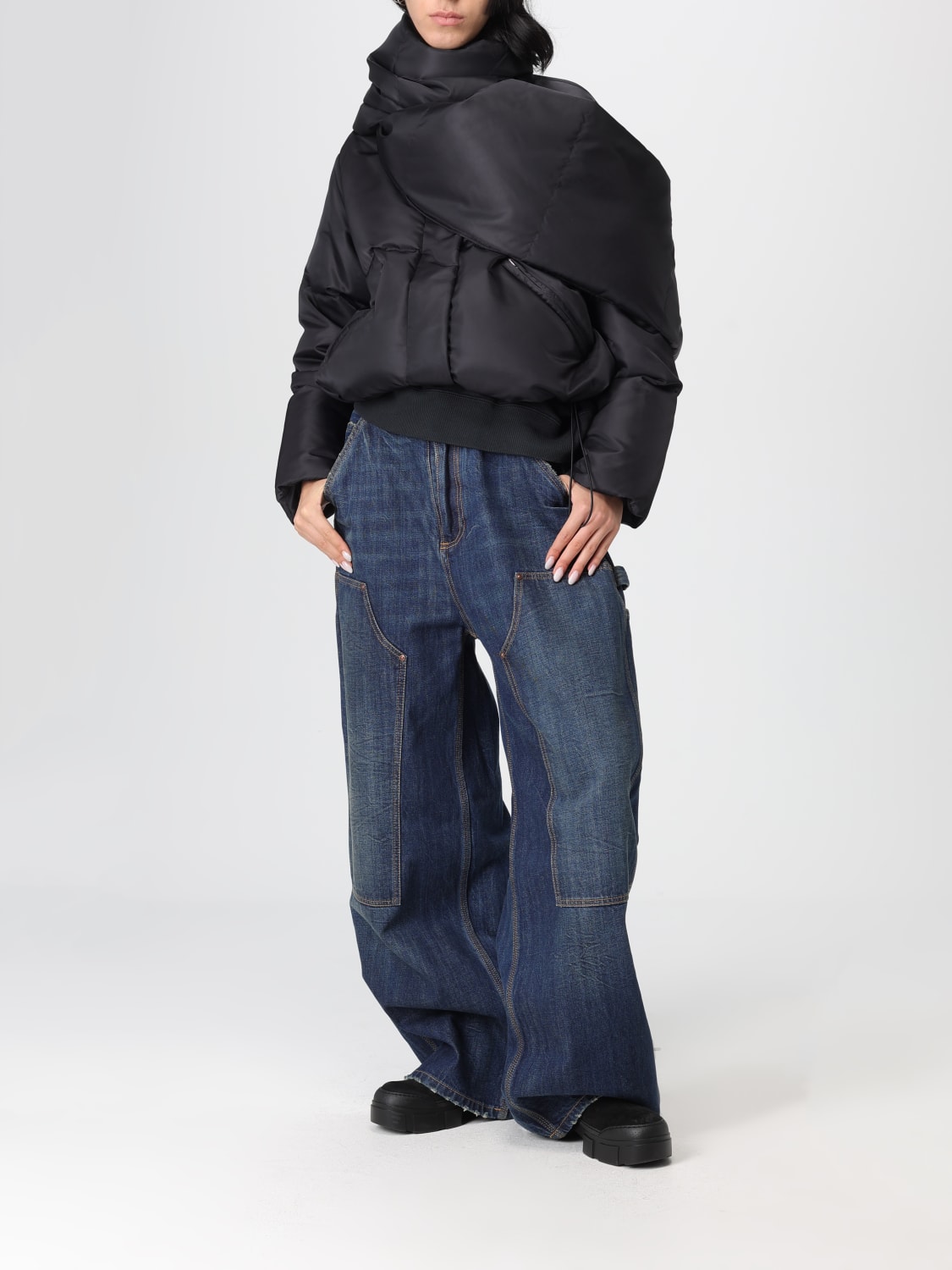 MM6 MAISON MARGIELA CHAQUETA: Abrigo mujer Mm6 Maison Margiela, Negro - Img 2