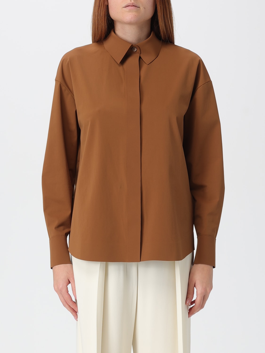 MM MAX MARA CAMISA: Camisa mujer Mm Max Mara, Marrón - Img 1