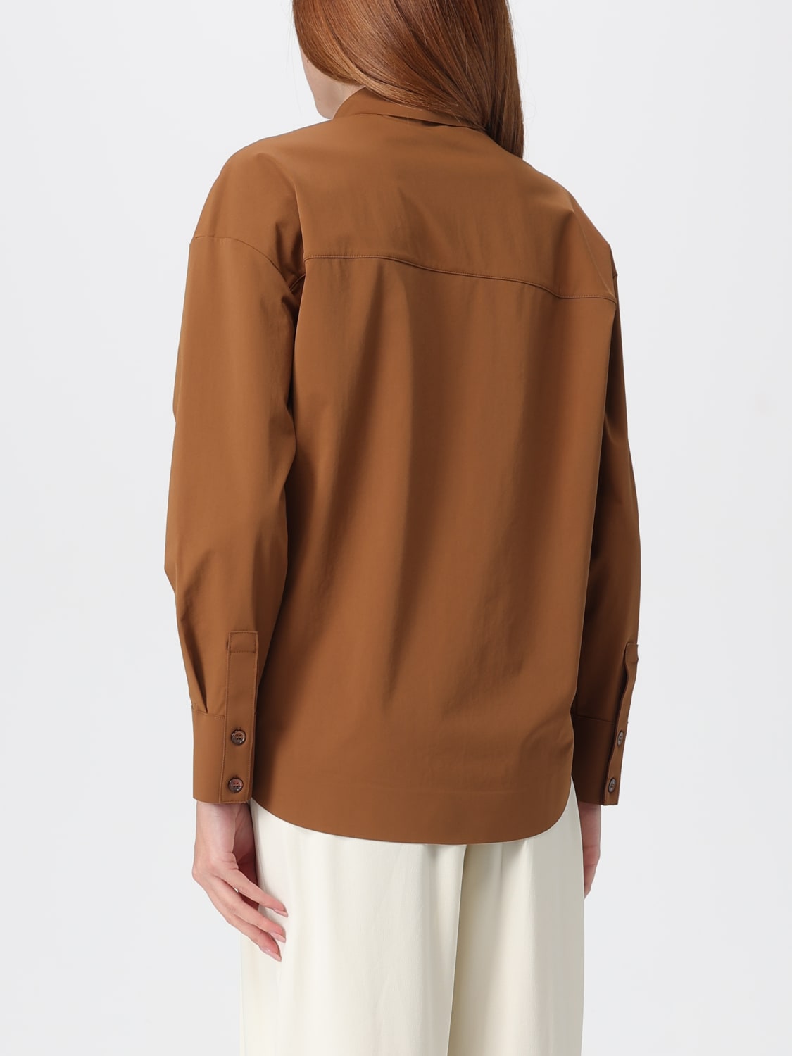 MM MAX MARA CAMISA: Camisa mujer Mm Max Mara, Marrón - Img 3