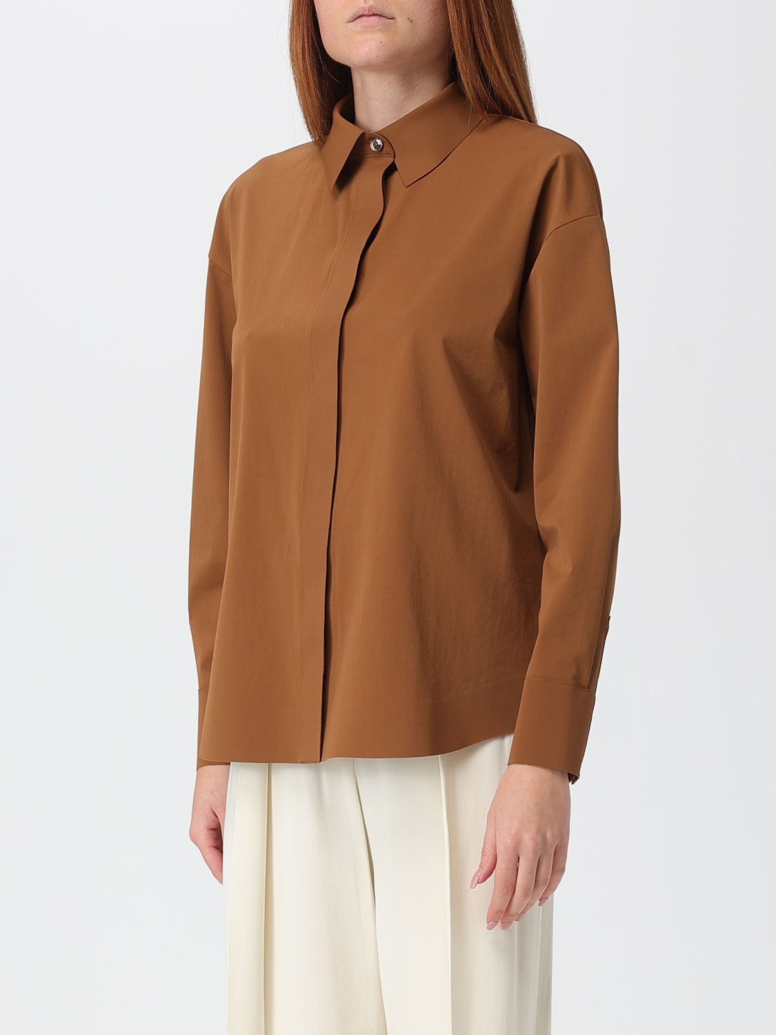 MM MAX MARA CAMISA: Camisa mujer Mm Max Mara, Marrón - Img 4