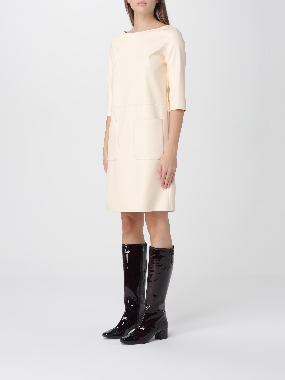 MM MAX MARA KLEID: Kleider damen Mm Max Mara, Yellow Cream - Img 3
