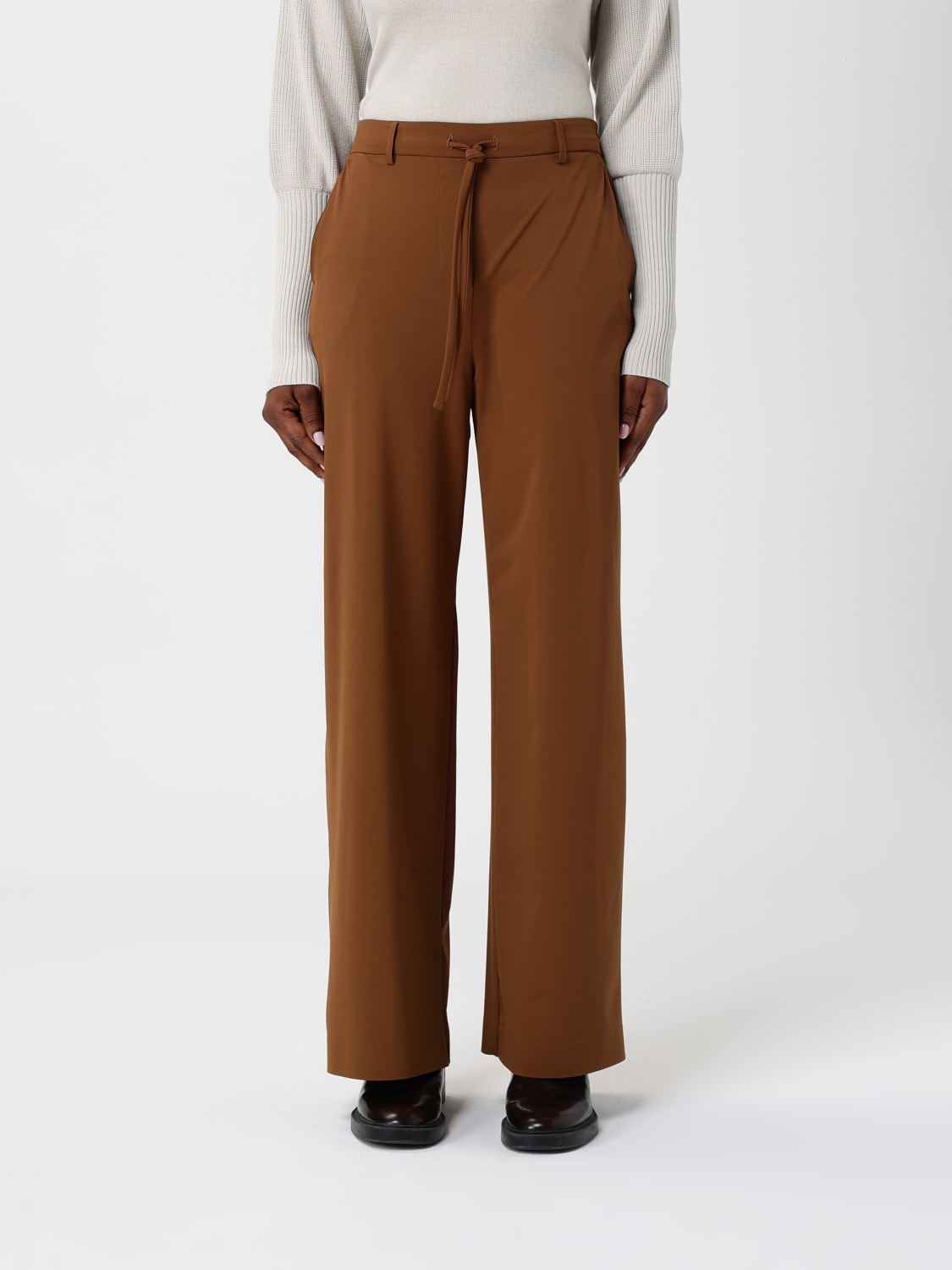 MM MAX MARA PANTALON: Pantalon femme Mm Max Mara, Marron - Img 1