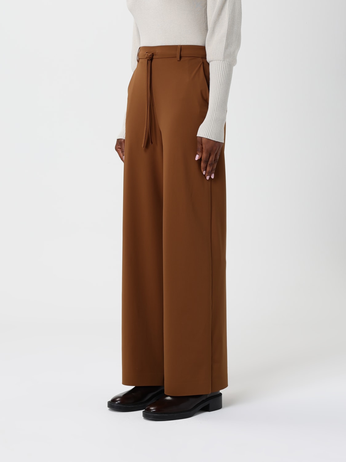 MM MAX MARA PANTALON: Pantalon femme Mm Max Mara, Marron - Img 3