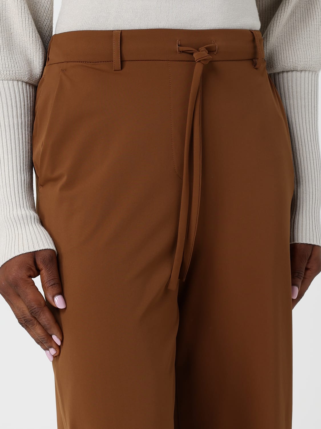 MM MAX MARA PANTALON: Pantalon femme Mm Max Mara, Marron - Img 4