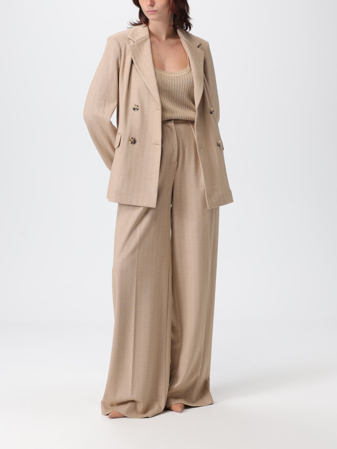 MM MAX MARA VESTE: Blazer femme Mm Max Mara, Beige - Img 2