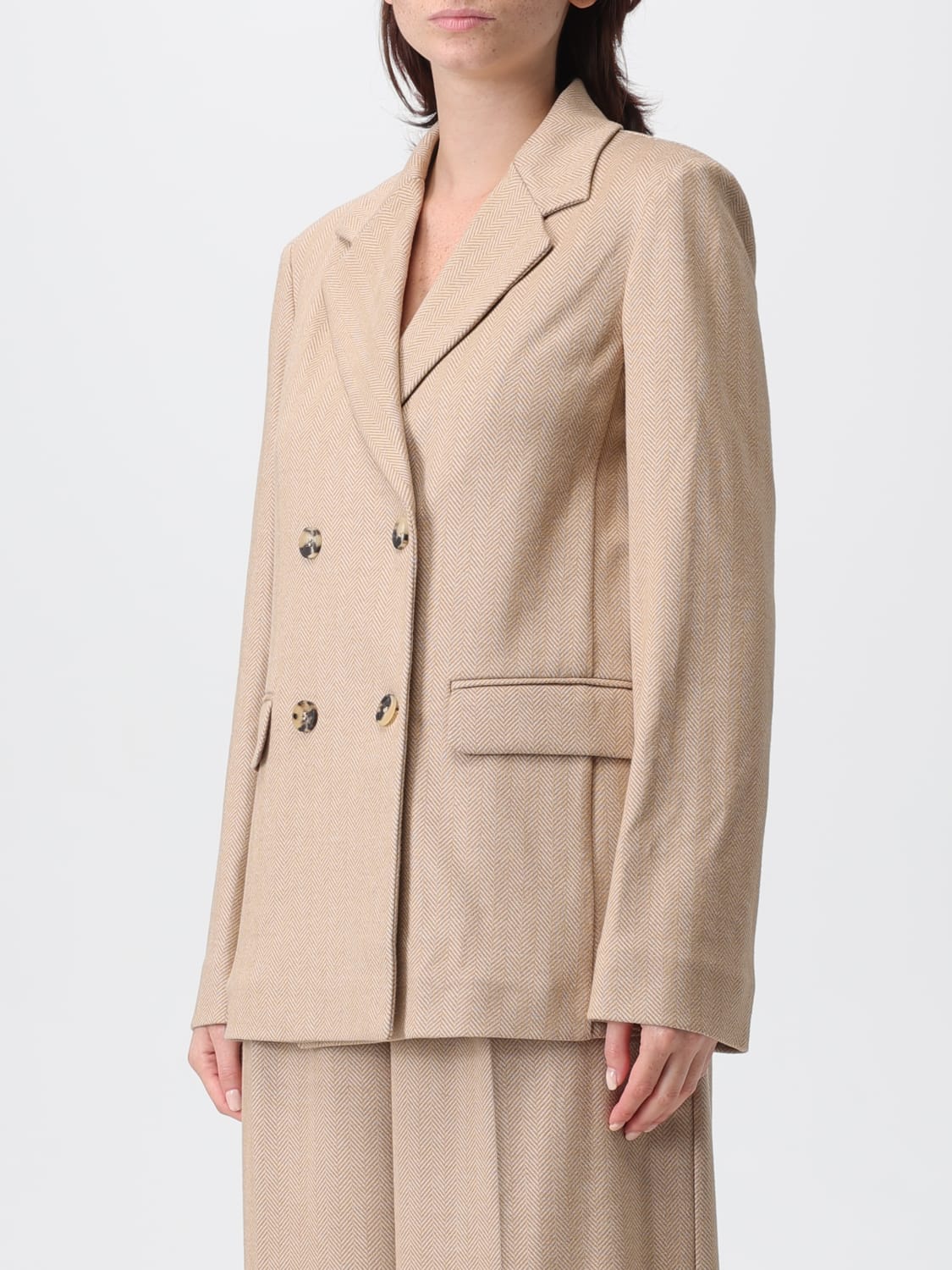 MM MAX MARA VESTE: Blazer femme Mm Max Mara, Beige - Img 4