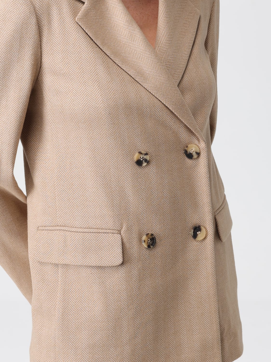MM MAX MARA VESTE: Blazer femme Mm Max Mara, Beige - Img 5