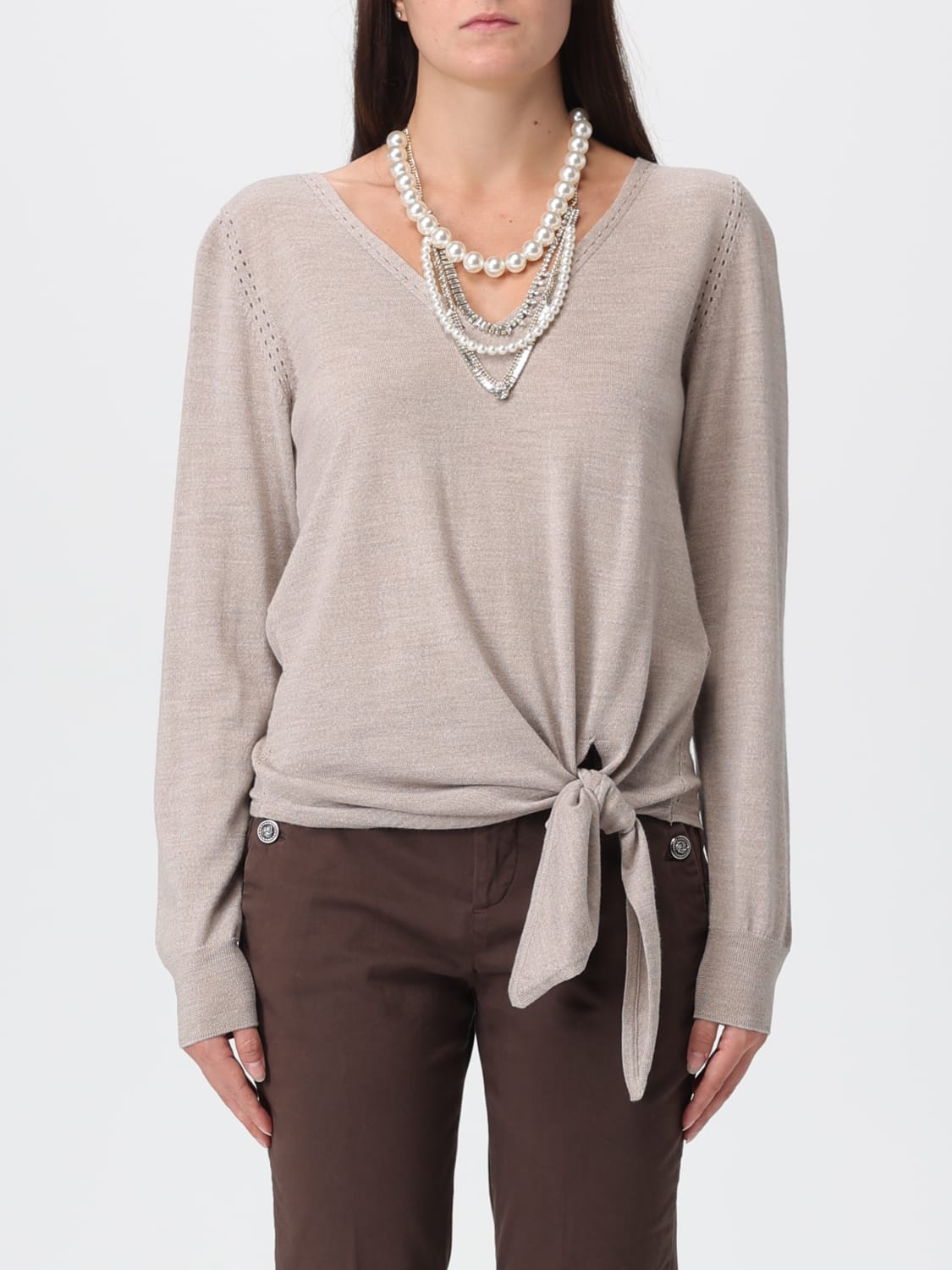 LIU JO SWEATER: Sweater woman Liu Jo, Beige - Img 1