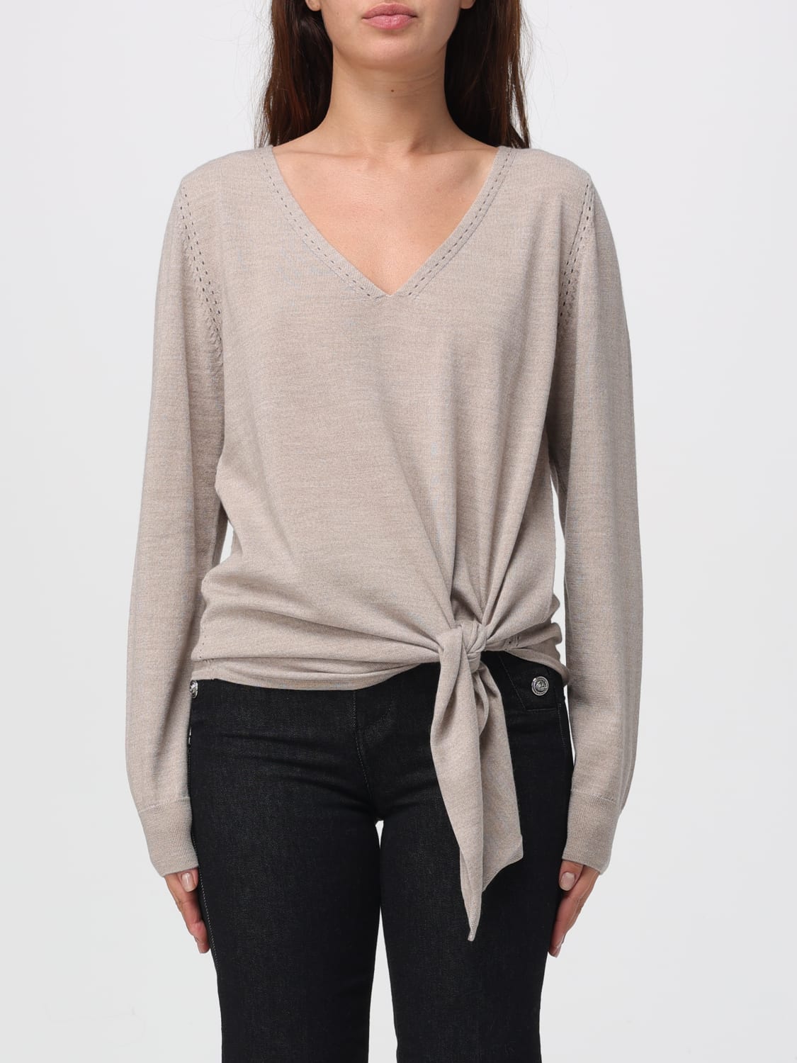 LIU JO PULL: Pull femme Liu Jo, Taupe - Img 1