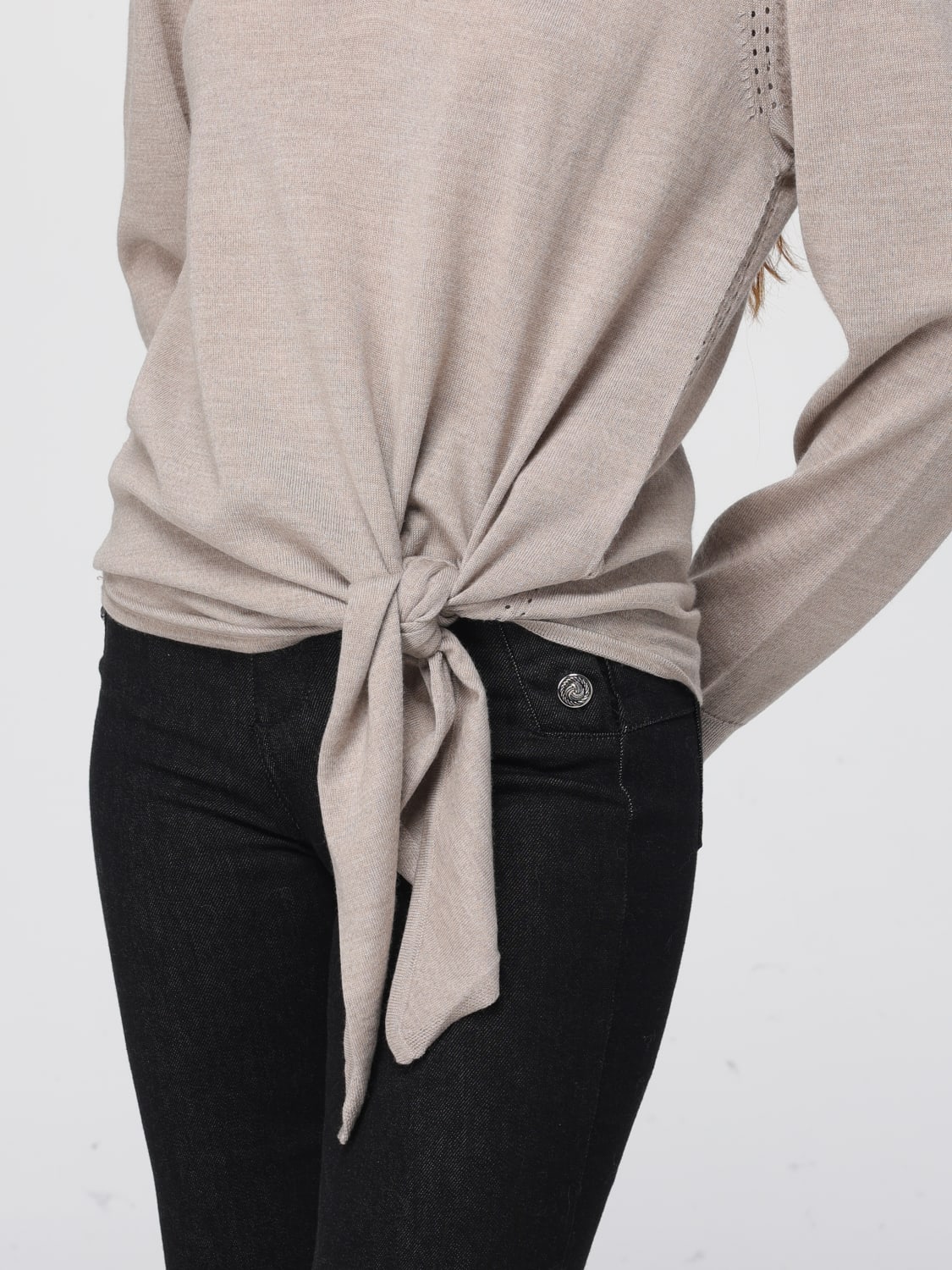 LIU JO PULL: Pull femme Liu Jo, Taupe - Img 3