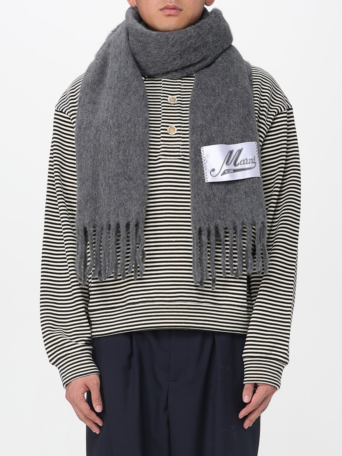 MARNI SCARF: Scarf men Marni, Grey - Img 2