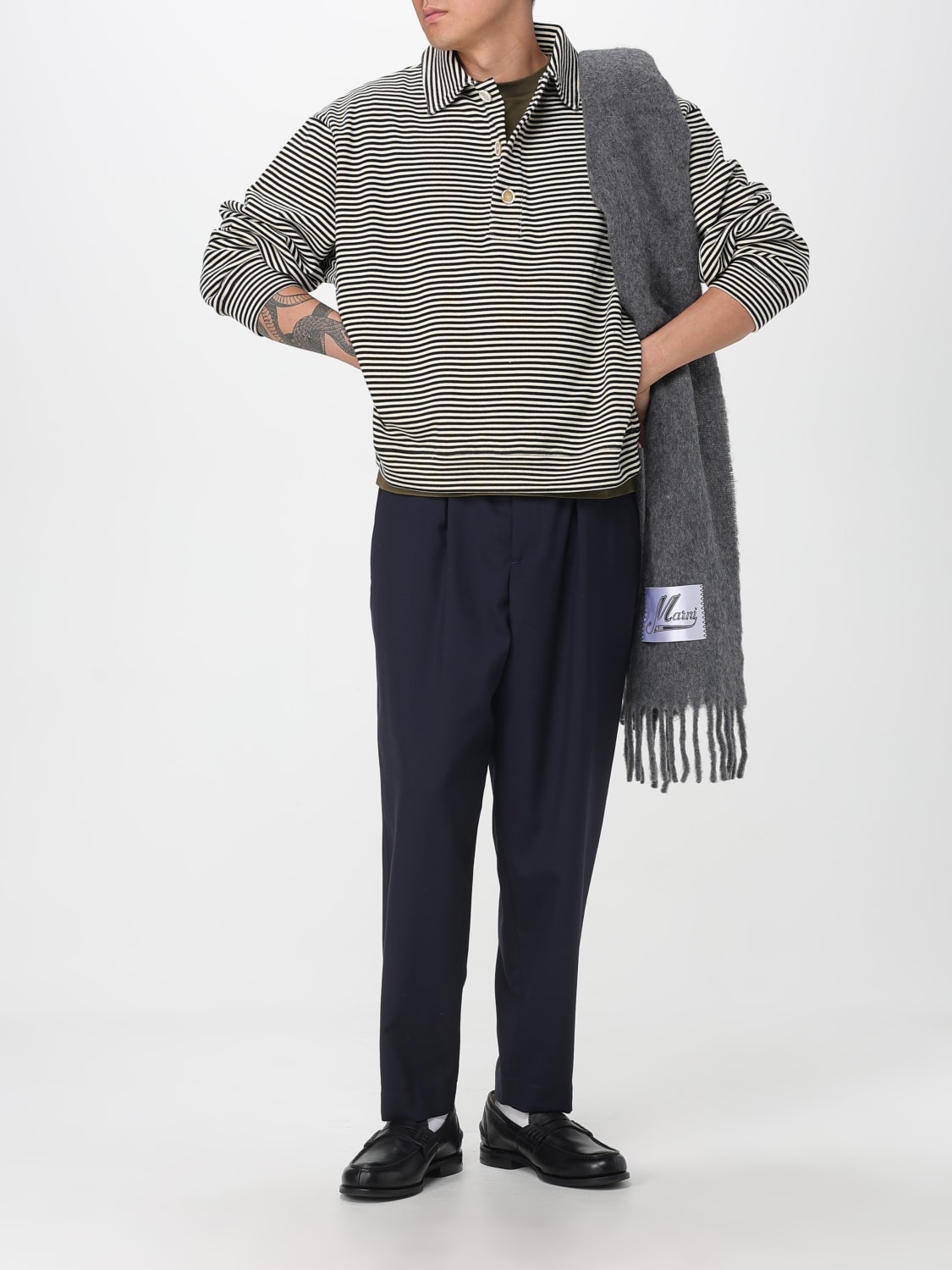 MARNI SCARF: Scarf men Marni, Grey - Img 4