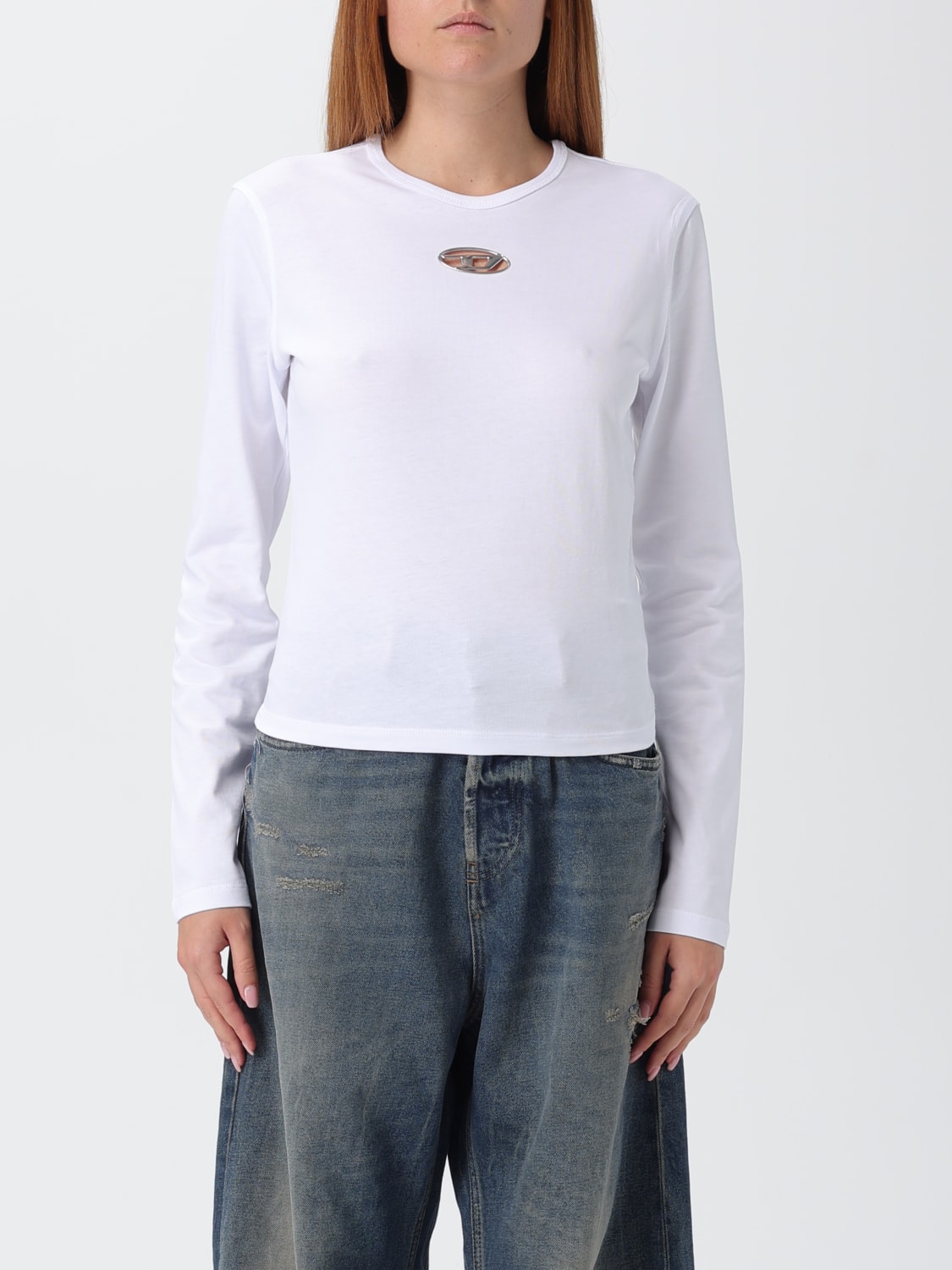 DIESEL T-SHIRT: T-shirt woman Diesel, White - Img 1