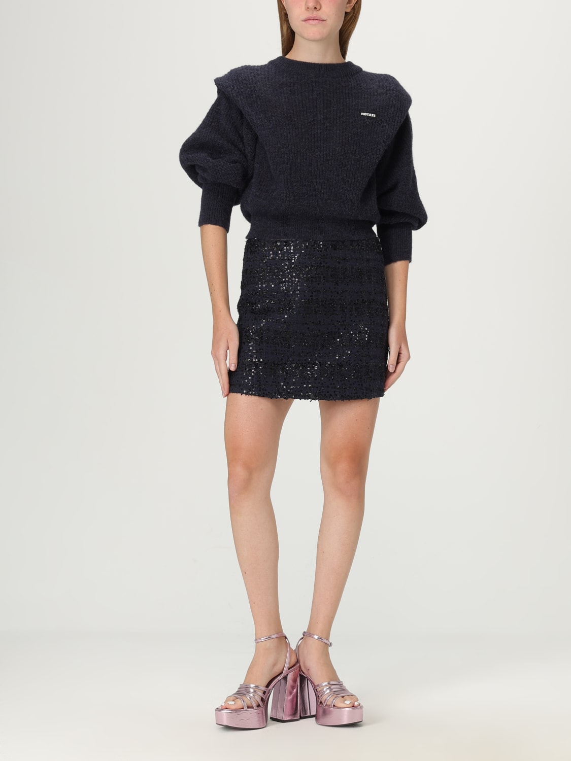 ROTATE SKIRT: Skirt woman Rotate, White - Img 2