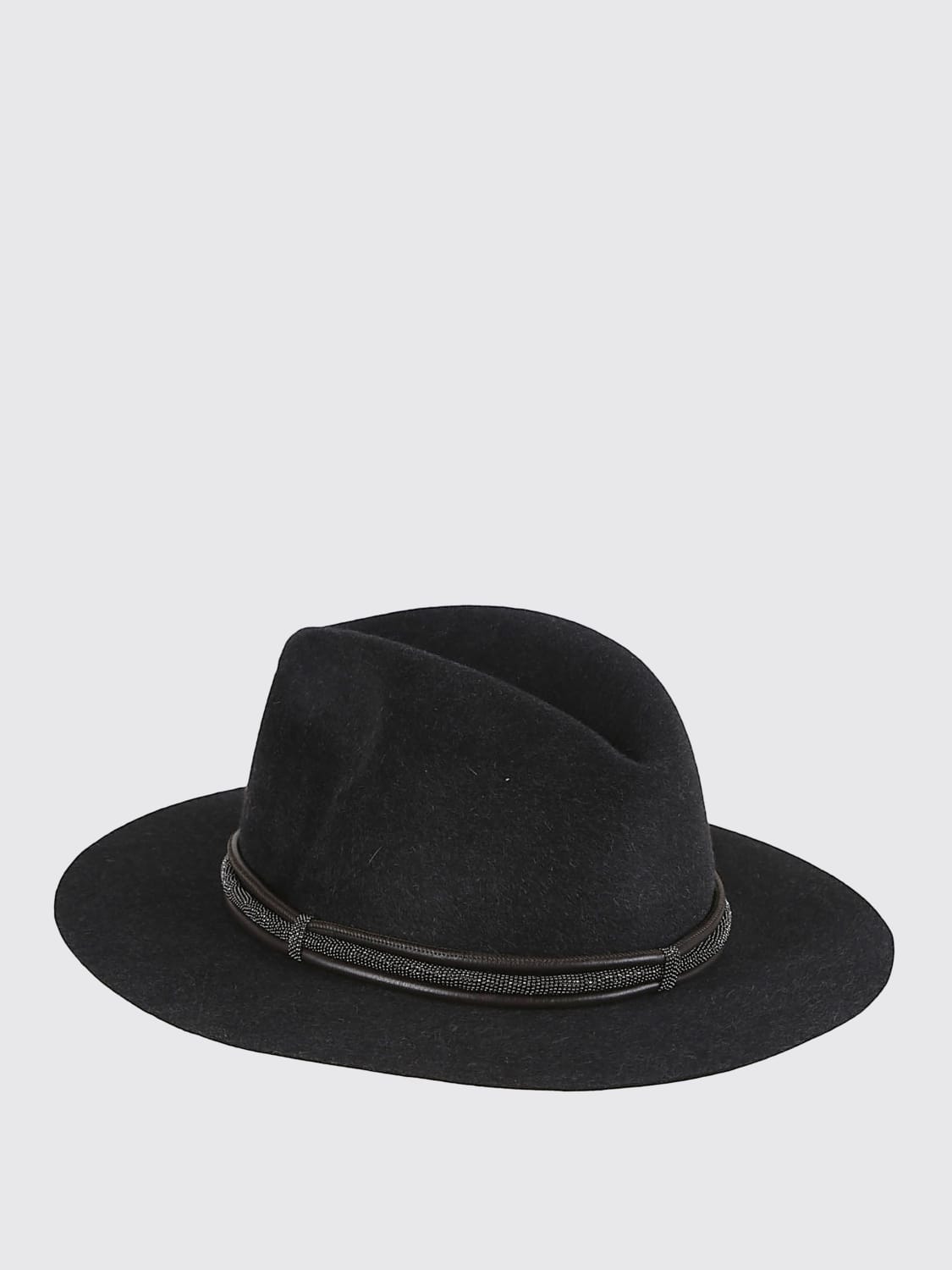 BRUNELLO CUCINELLI SOMBRERO: Sombrero mujer Brunello Cucinelli, Carbón - Img 2