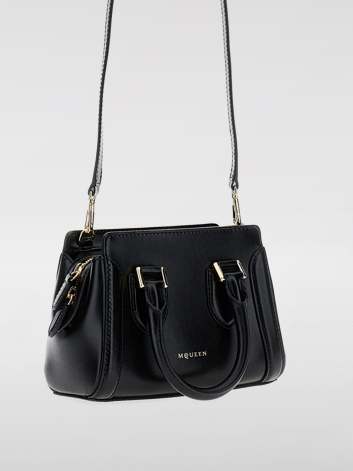 MCQUEEN MINI BAG: Shoulder bag woman McQueen, Black - Img 3